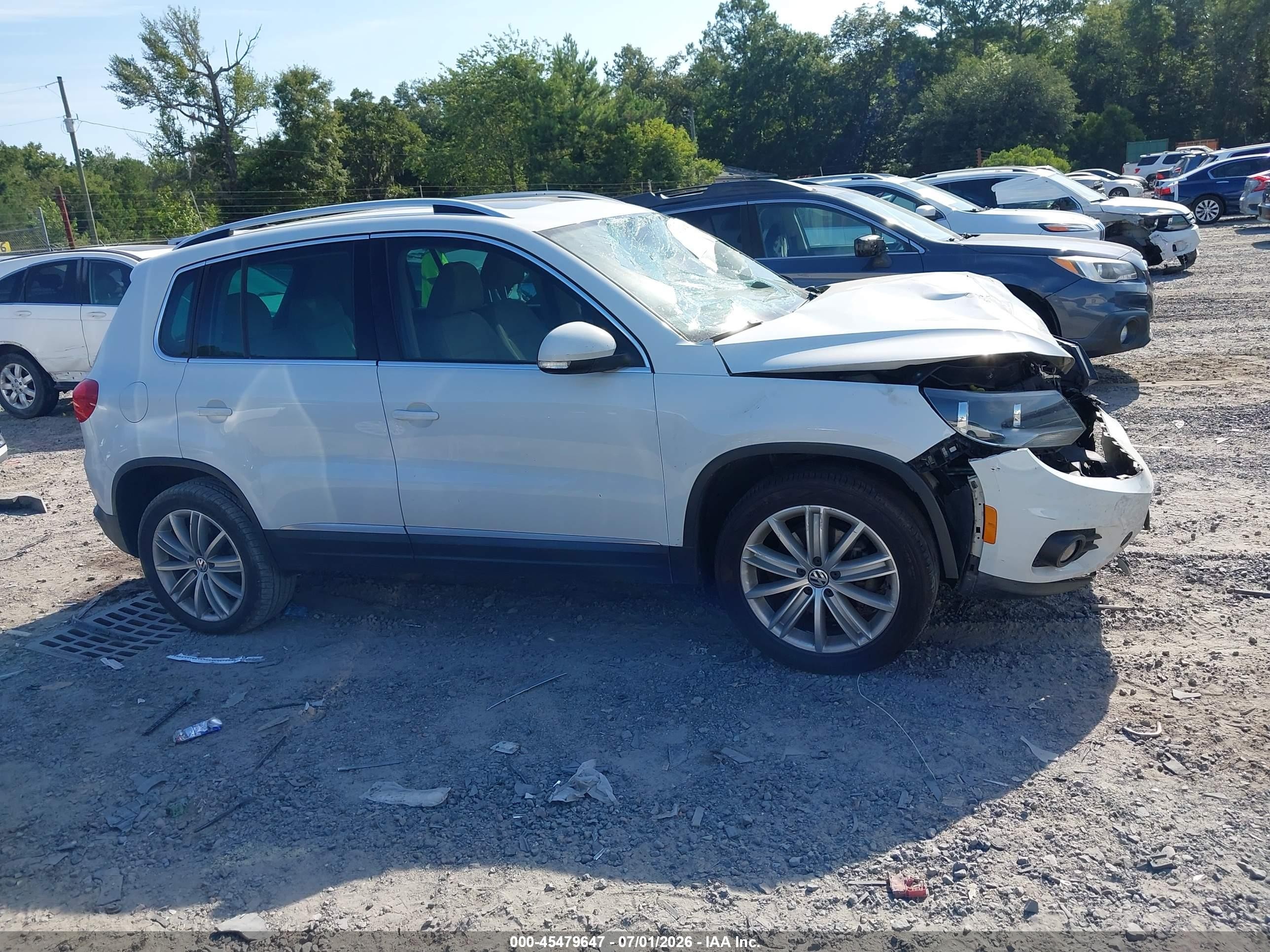 2015 Volkswagen Tiguan Sel Белый vin: WVGAV7AX9FW558635