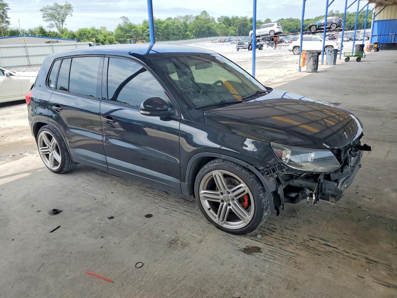 2015 Volkswagen Tiguan S Black vin: WVGAV7AX9FW615657
