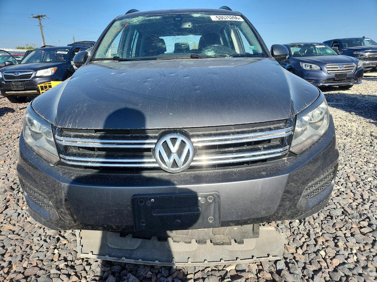 2016 Volkswagen Tiguan S Gray vin: WVGAV7AX9GW531498