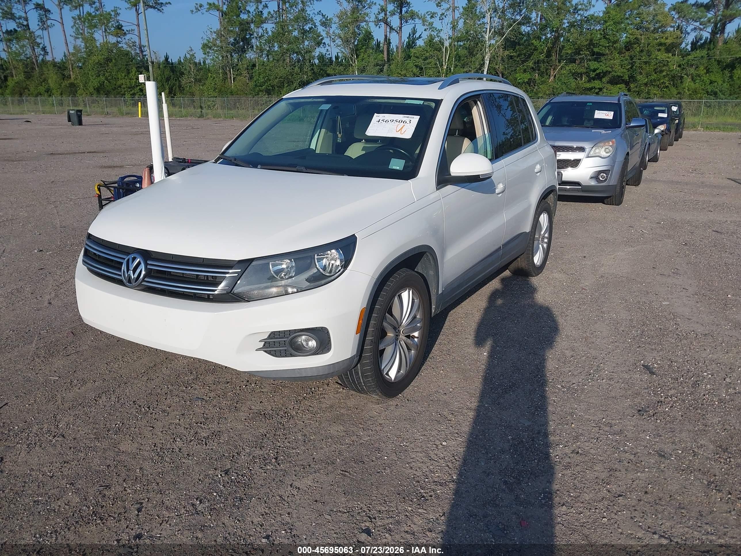 2012 Volkswagen Tiguan Se Yellow vin: WVGAV7AXXCW503672