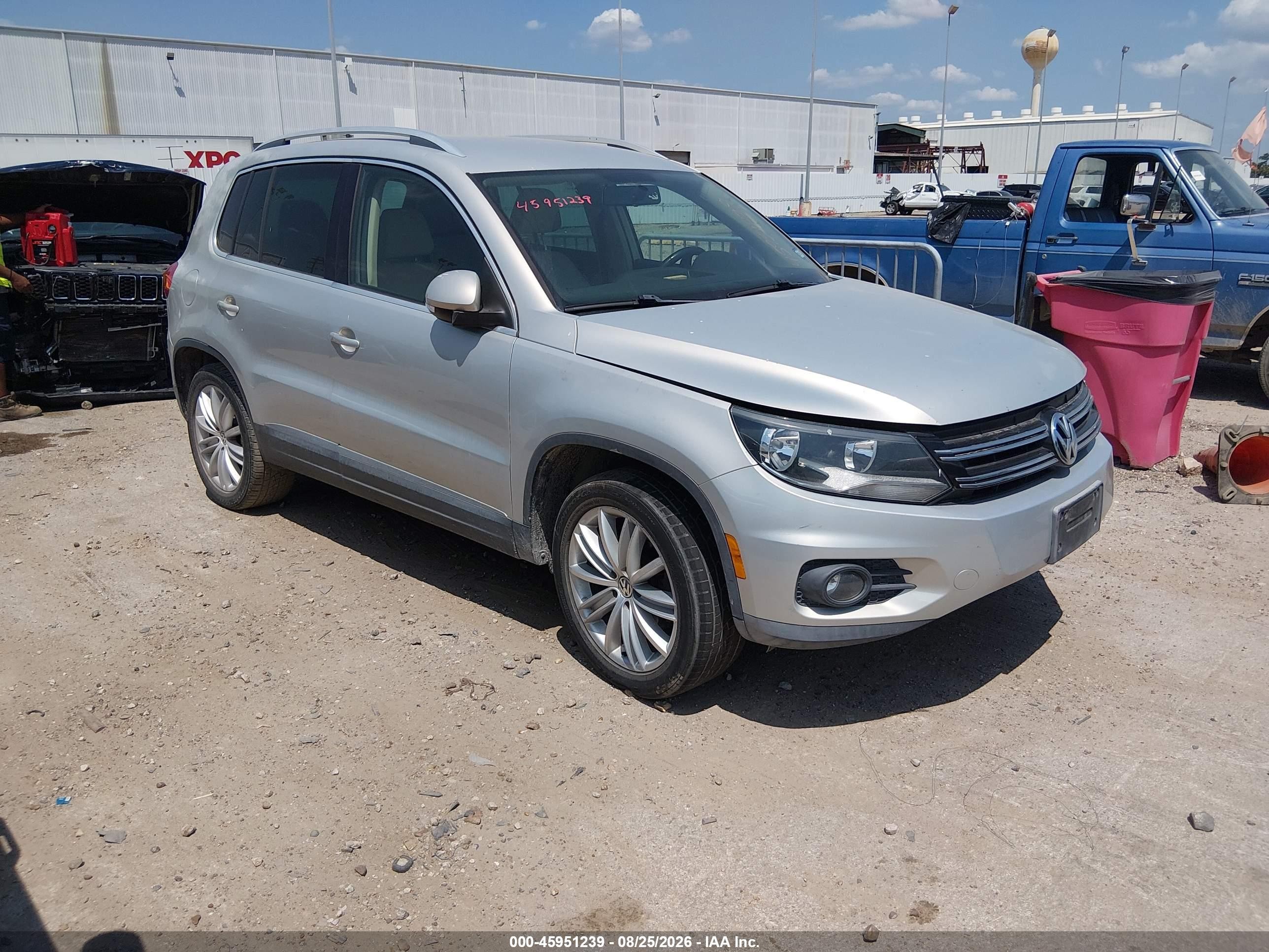 2012 Volkswagen Tiguan Se Silver vin: WVGAV7AXXCW515188