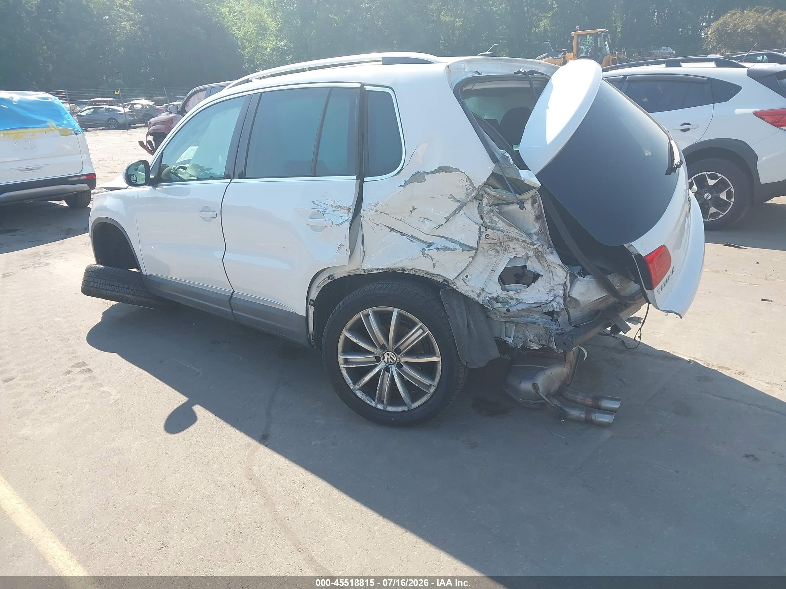 2013 Volkswagen Tiguan Se White vin: WVGAV7AXXDW535149