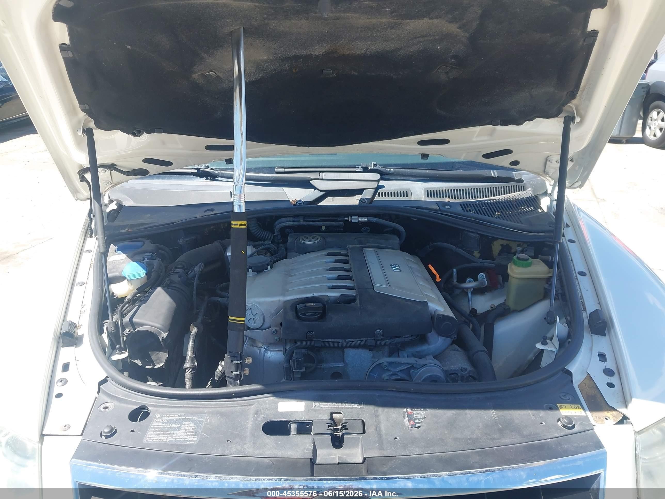 2004 Volkswagen Touareg V6 White vin: WVGBC67L94D034693