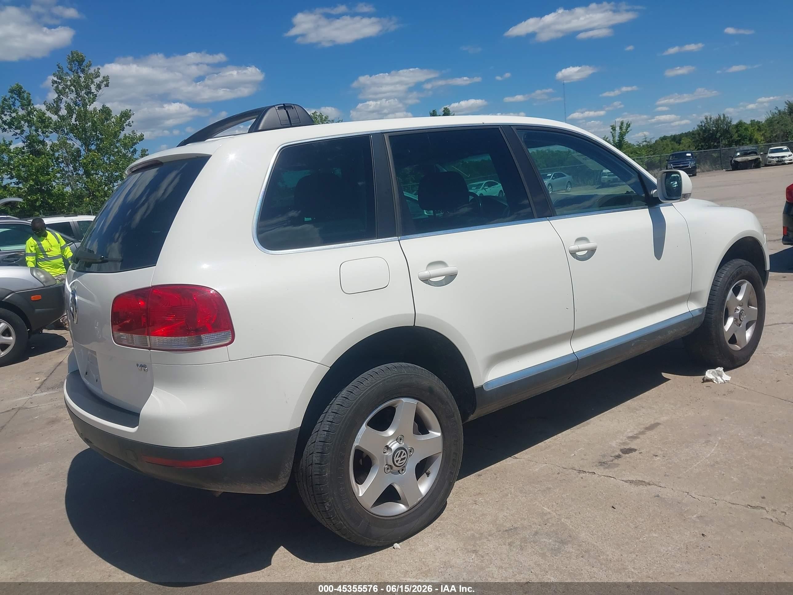 2004 Volkswagen Touareg V6 White vin: WVGBC67L94D034693