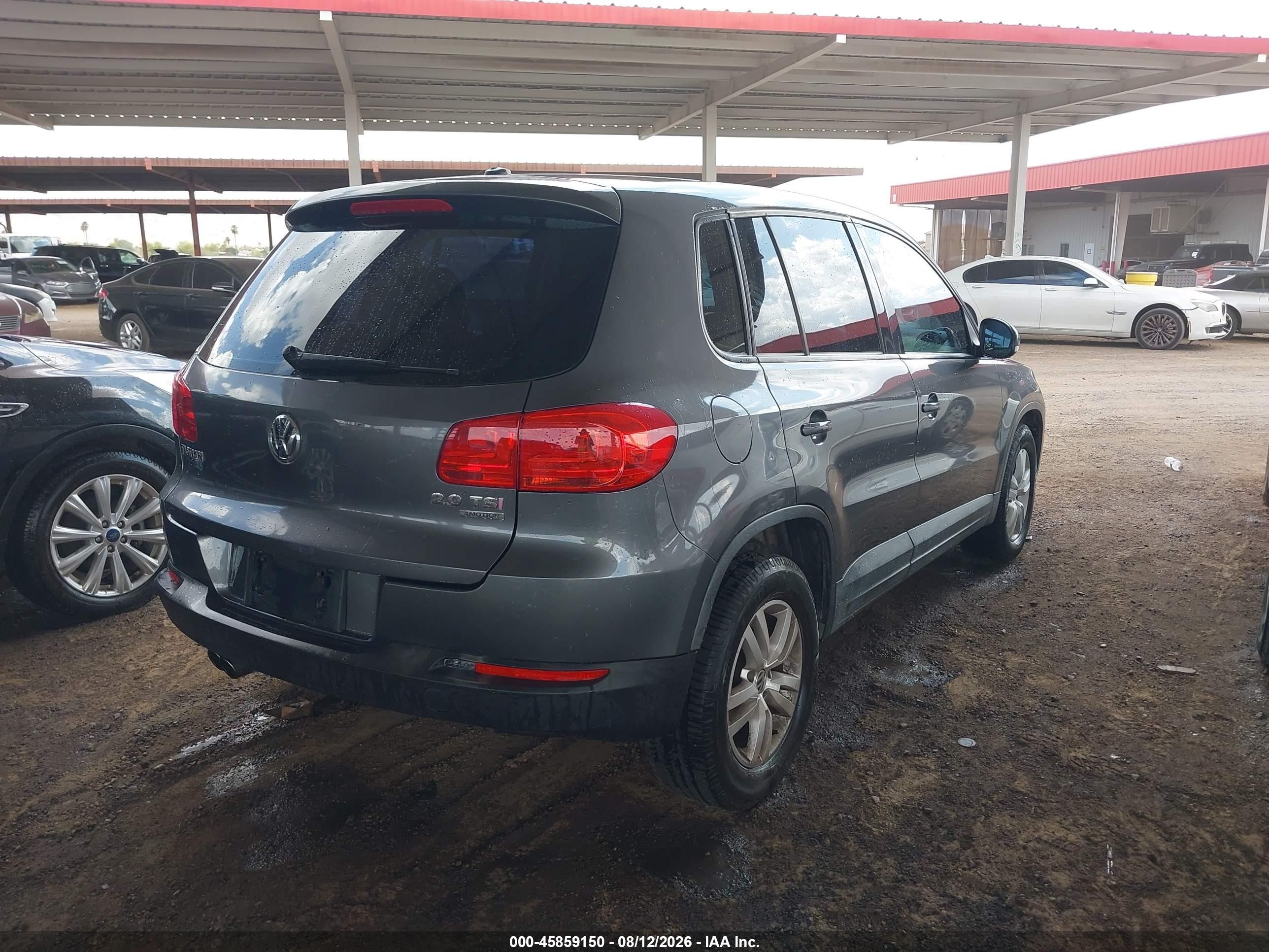 2013 Volkswagen Tiguan S Gray vin: WVGBV3AX0DW591713