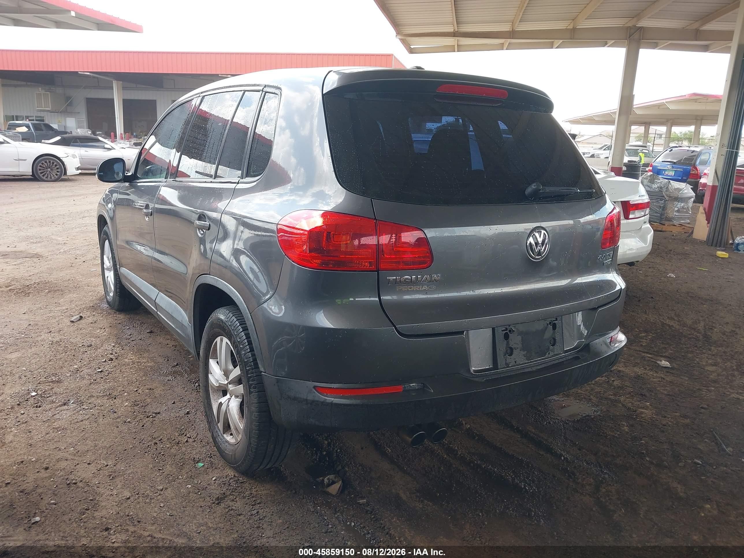 2013 Volkswagen Tiguan S Gray vin: WVGBV3AX0DW591713
