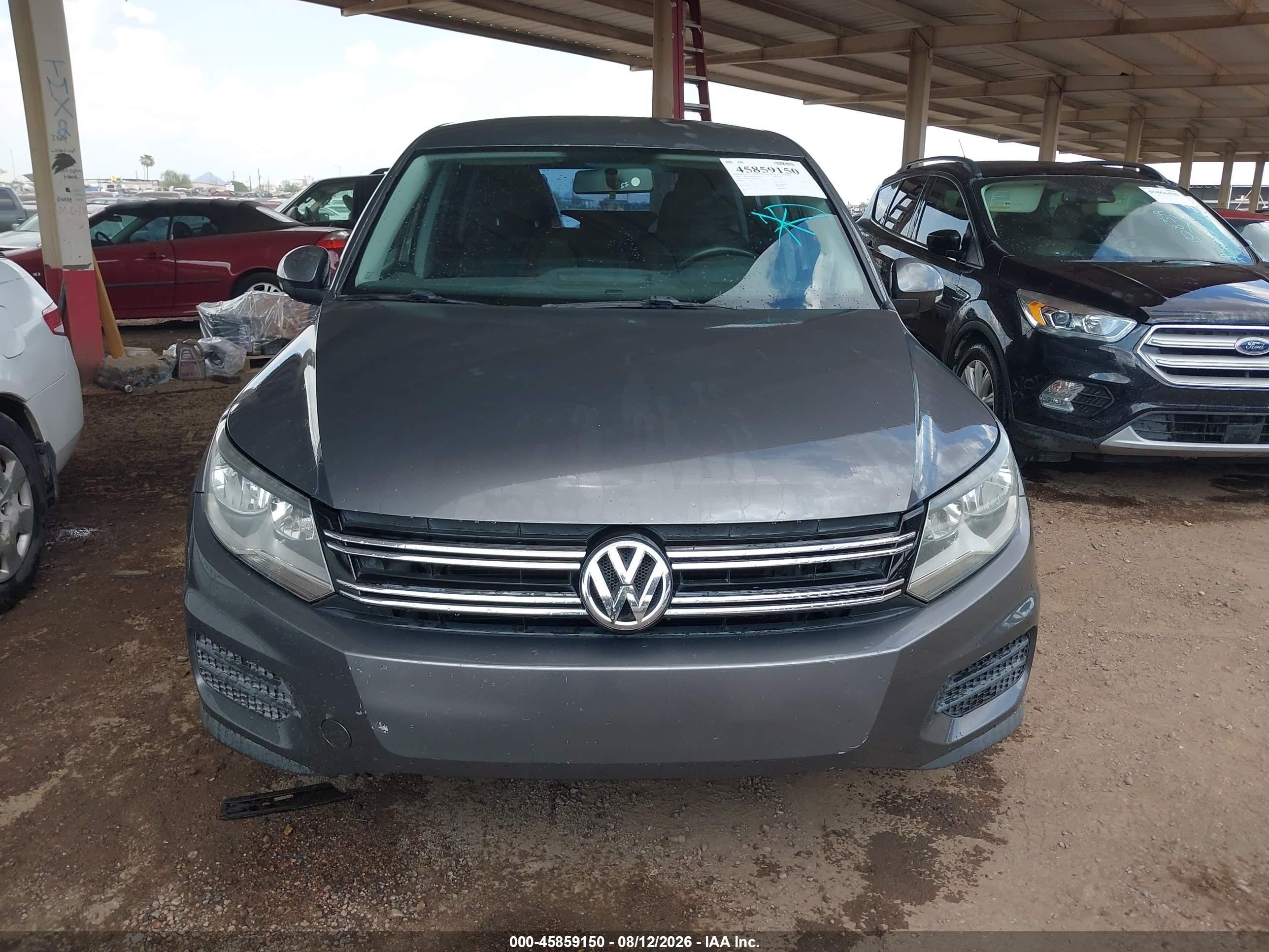 2013 Volkswagen Tiguan S Gray vin: WVGBV3AX0DW591713