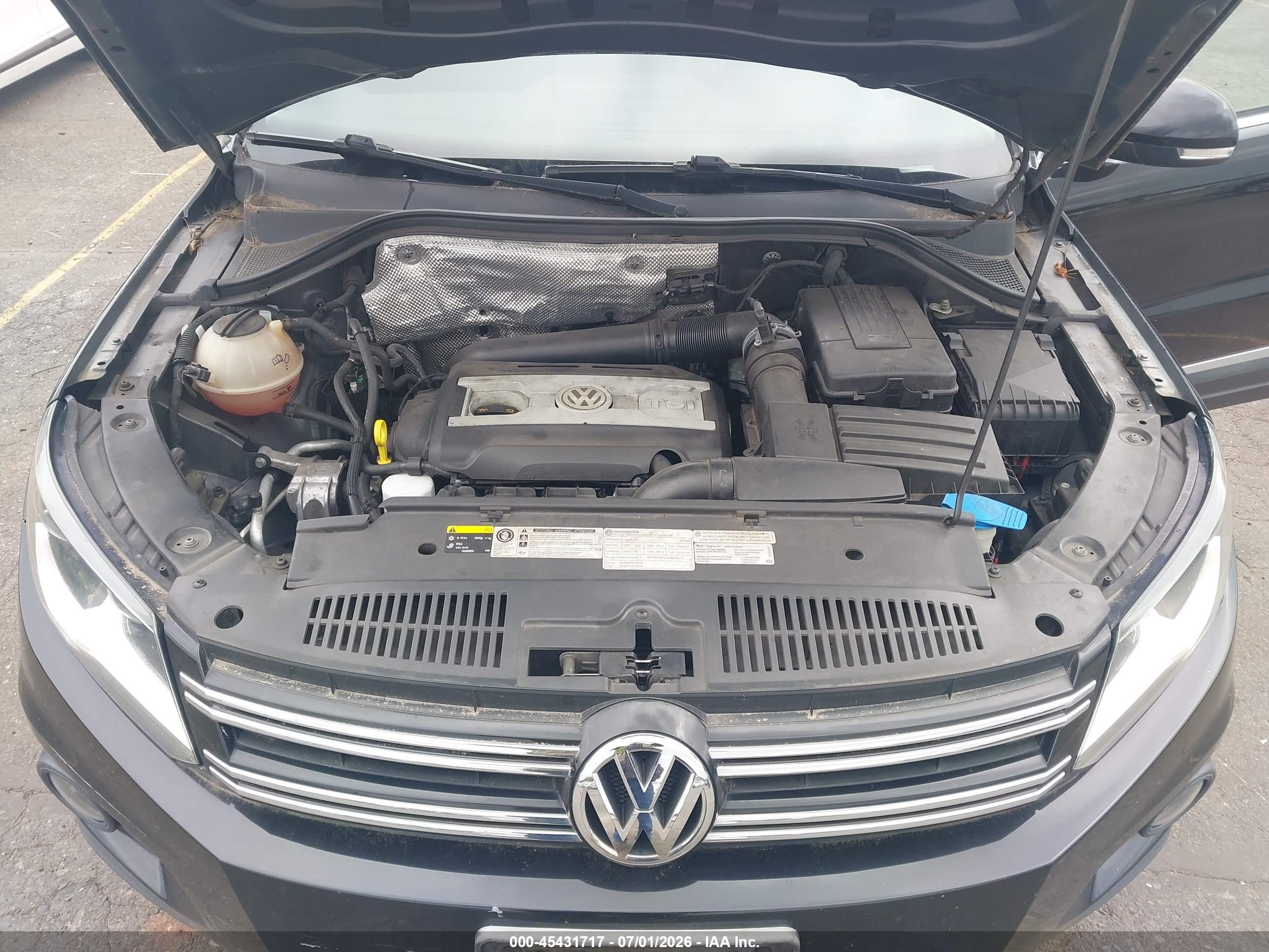 2013 Volkswagen Tiguan Se Черный vin: WVGBV3AX0DW610969