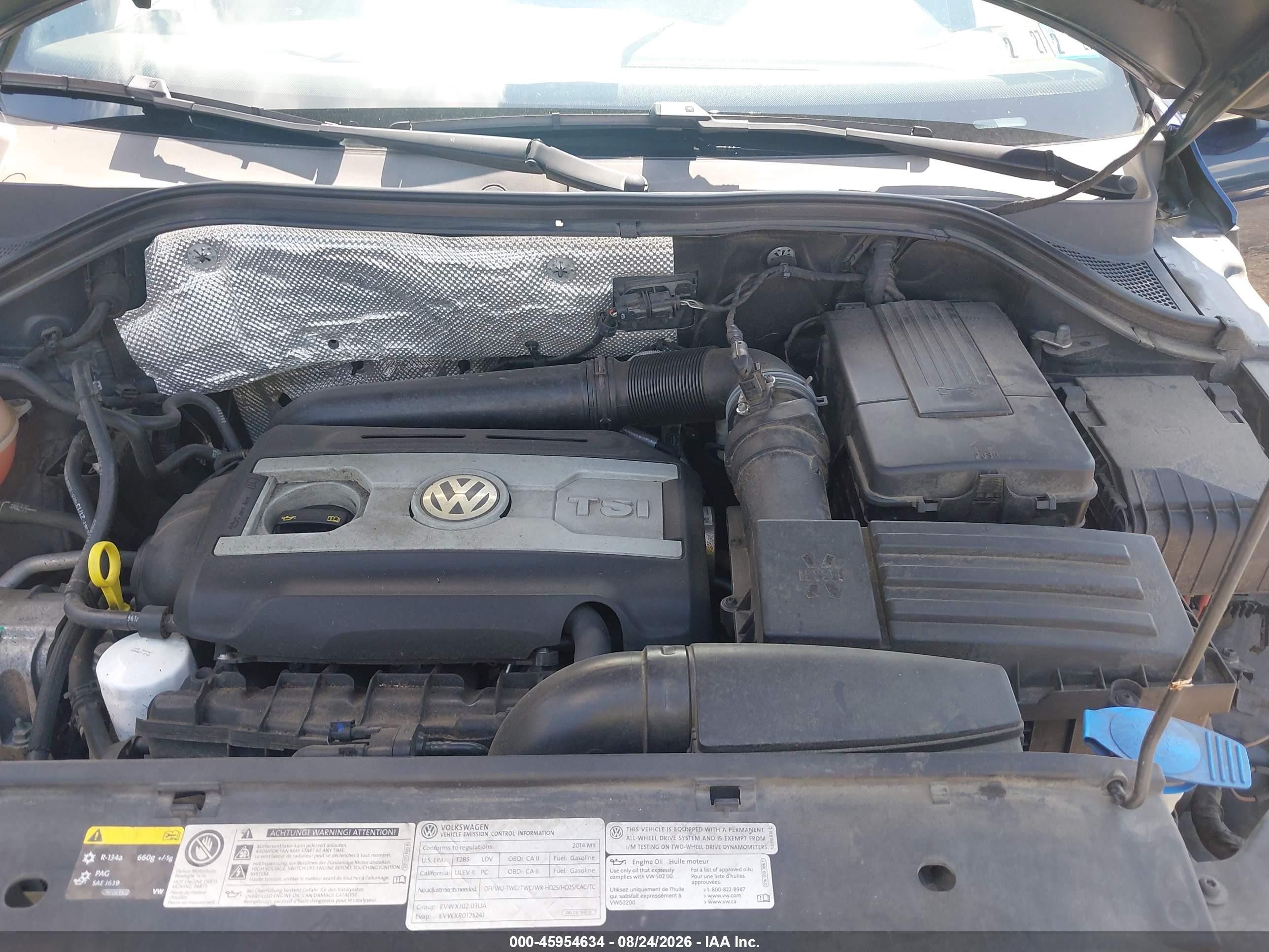 2014 Volkswagen Tiguan R-line Blue vin: WVGBV3AX0EW014472