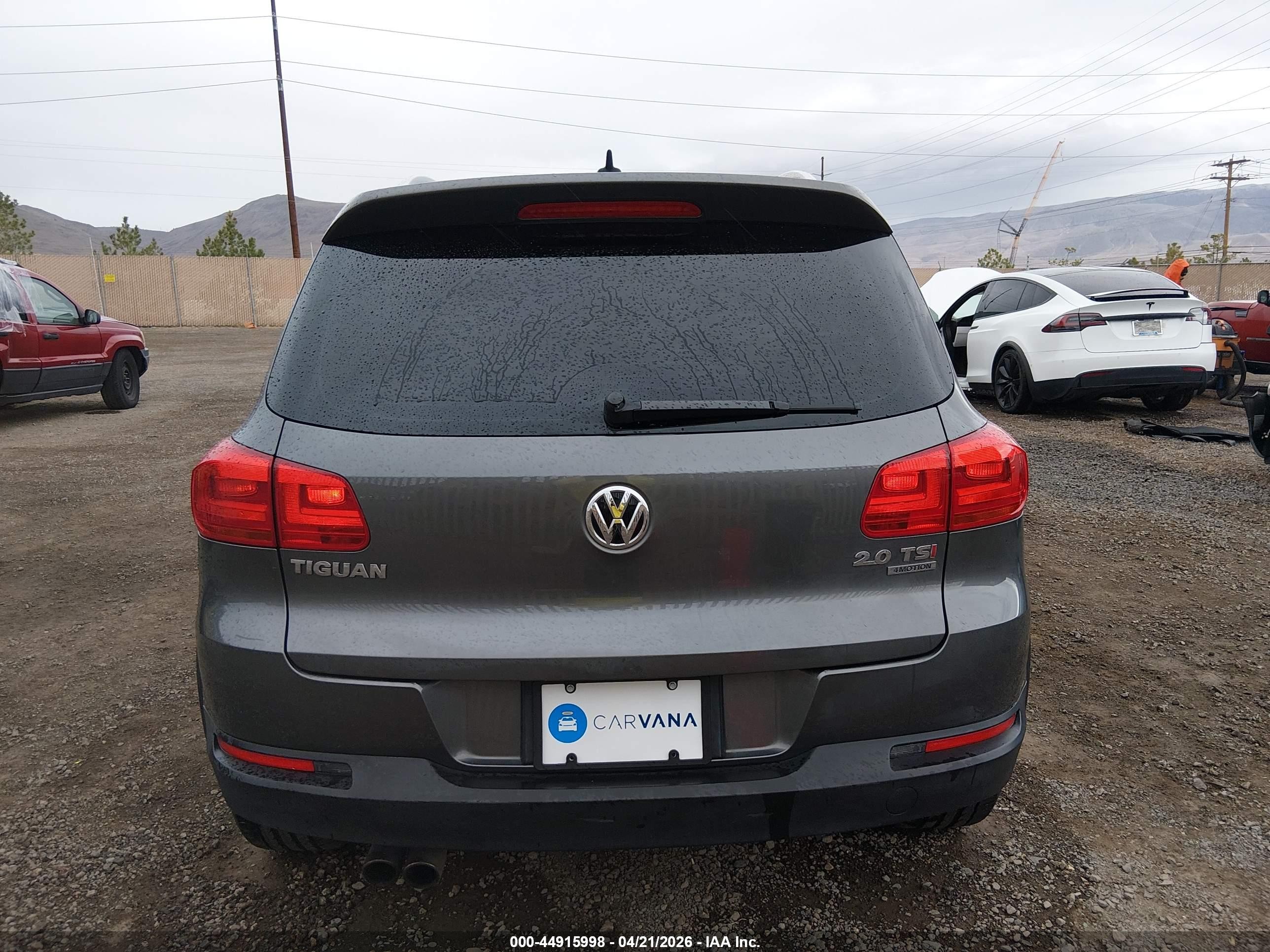 2014 Volkswagen Tiguan R-line Gray vin: WVGBV3AX0EW045236