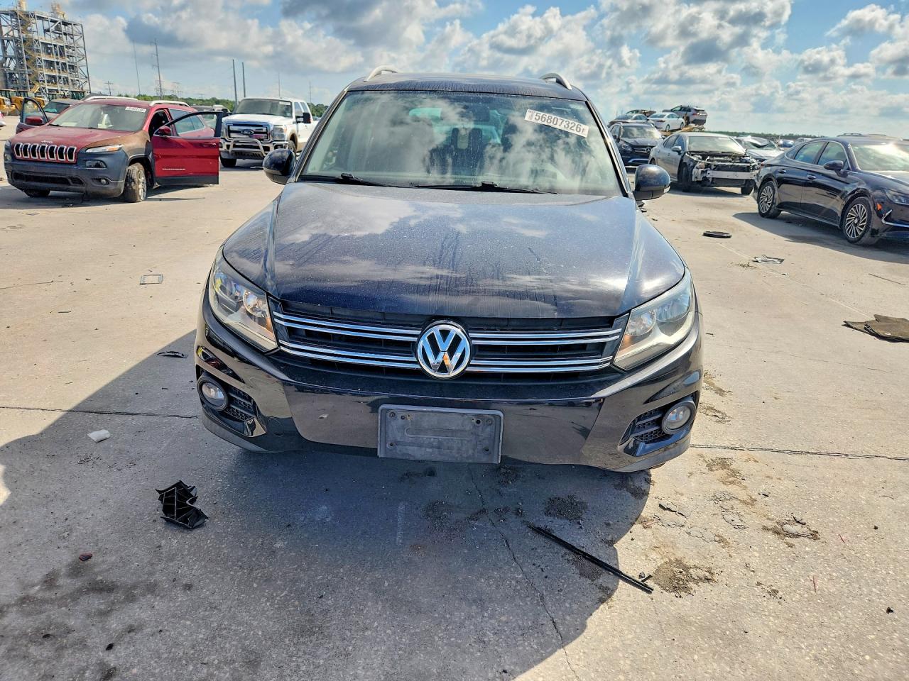 2014 Volkswagen Tiguan S Черный vin: WVGBV3AX0EW534591