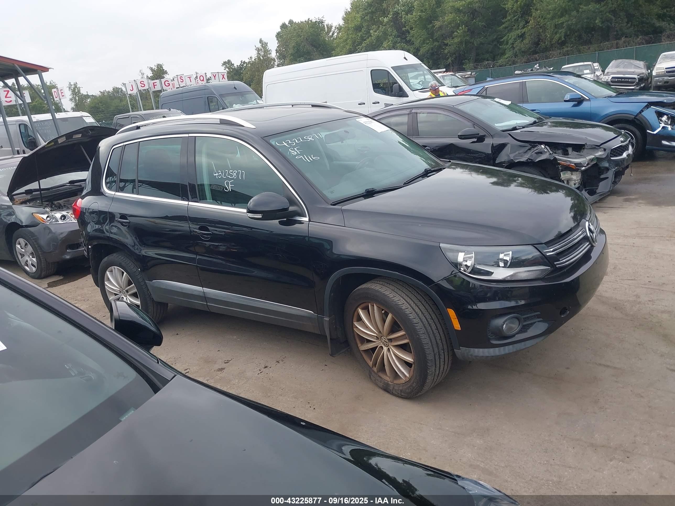 2014 Volkswagen Tiguan Sel Black vin: WVGBV3AX0EW601416