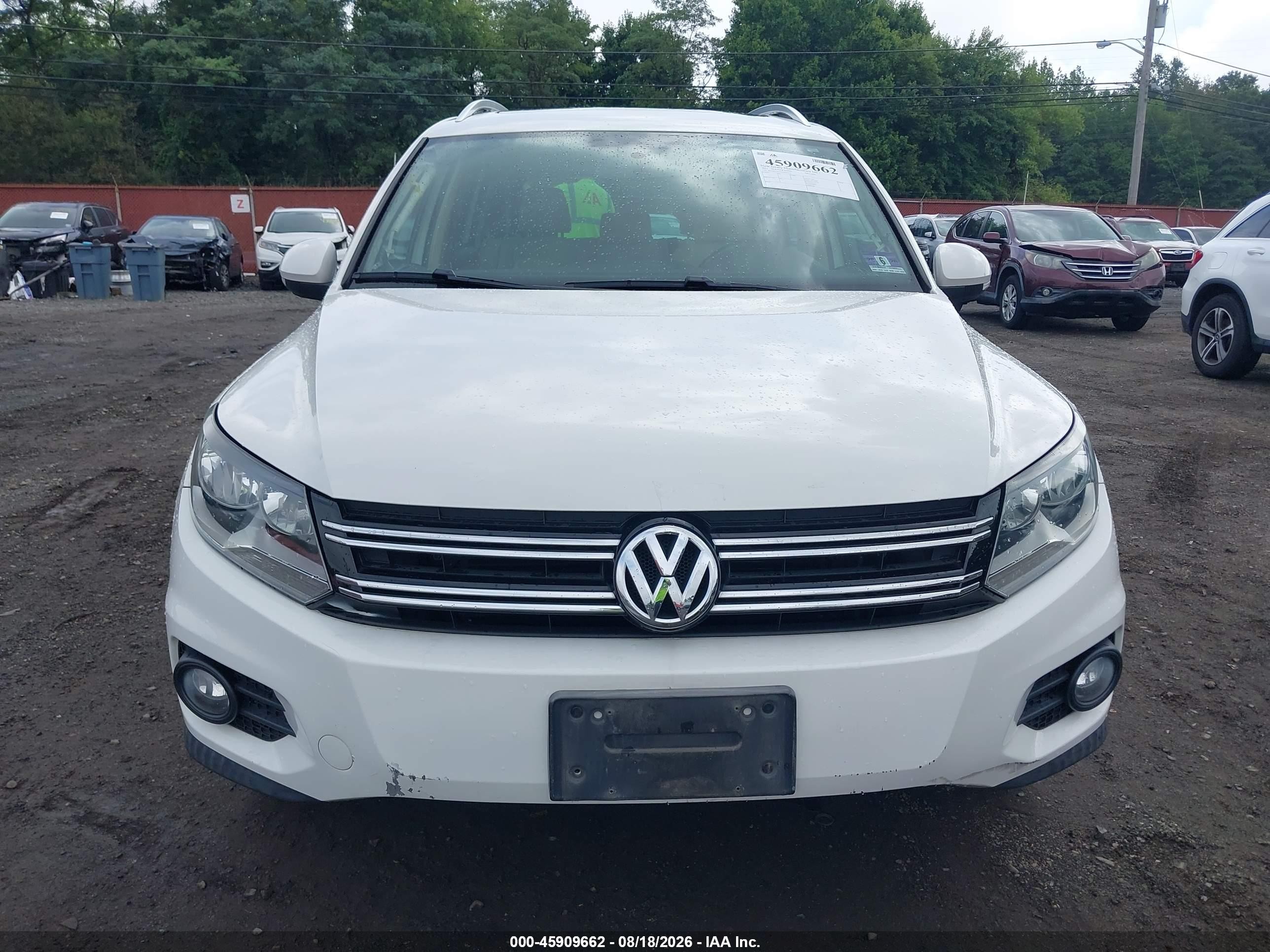 2013 Volkswagen Tiguan Se White vin: WVGBV3AX1DW056311