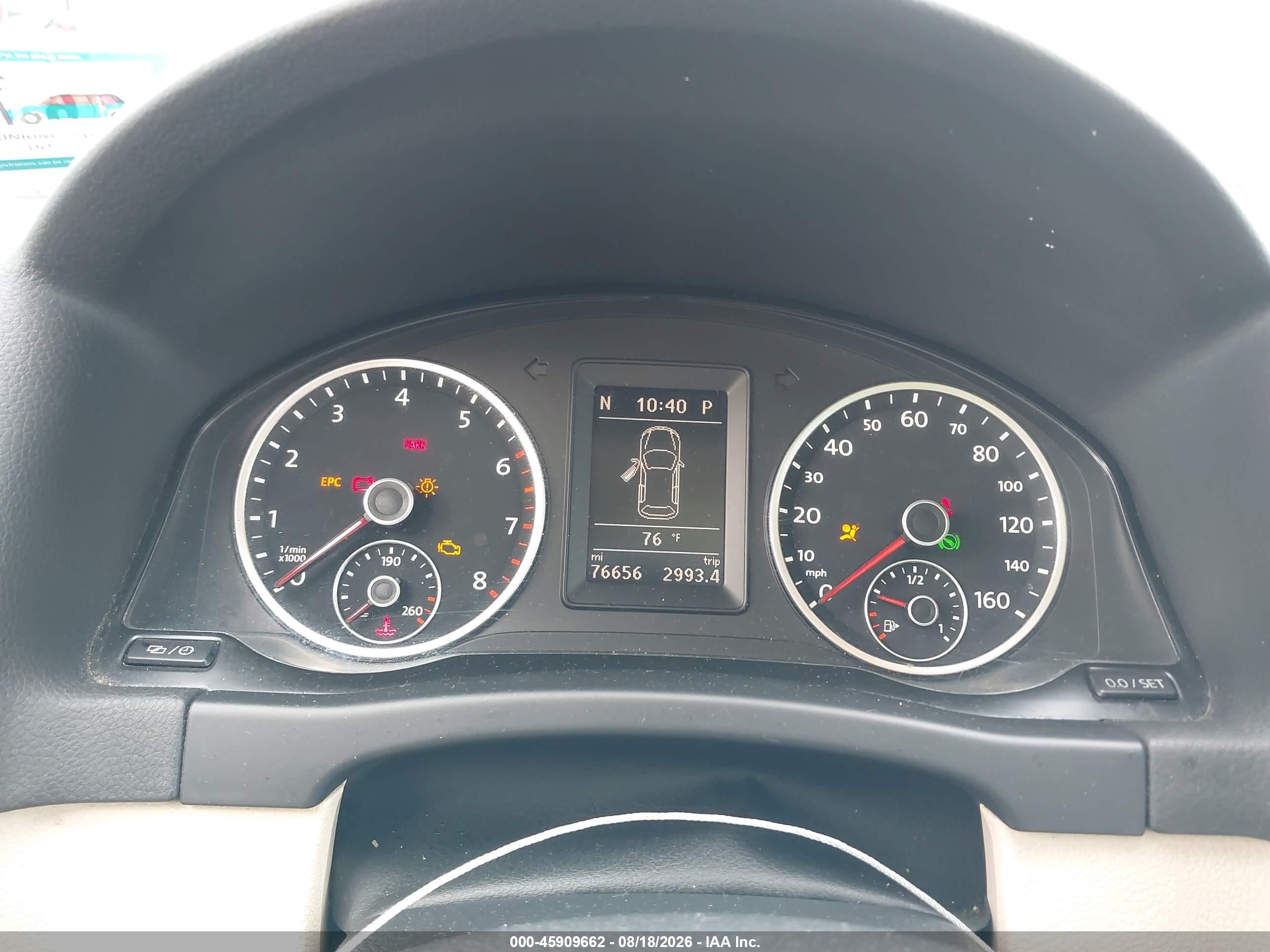 2013 Volkswagen Tiguan Se White vin: WVGBV3AX1DW056311