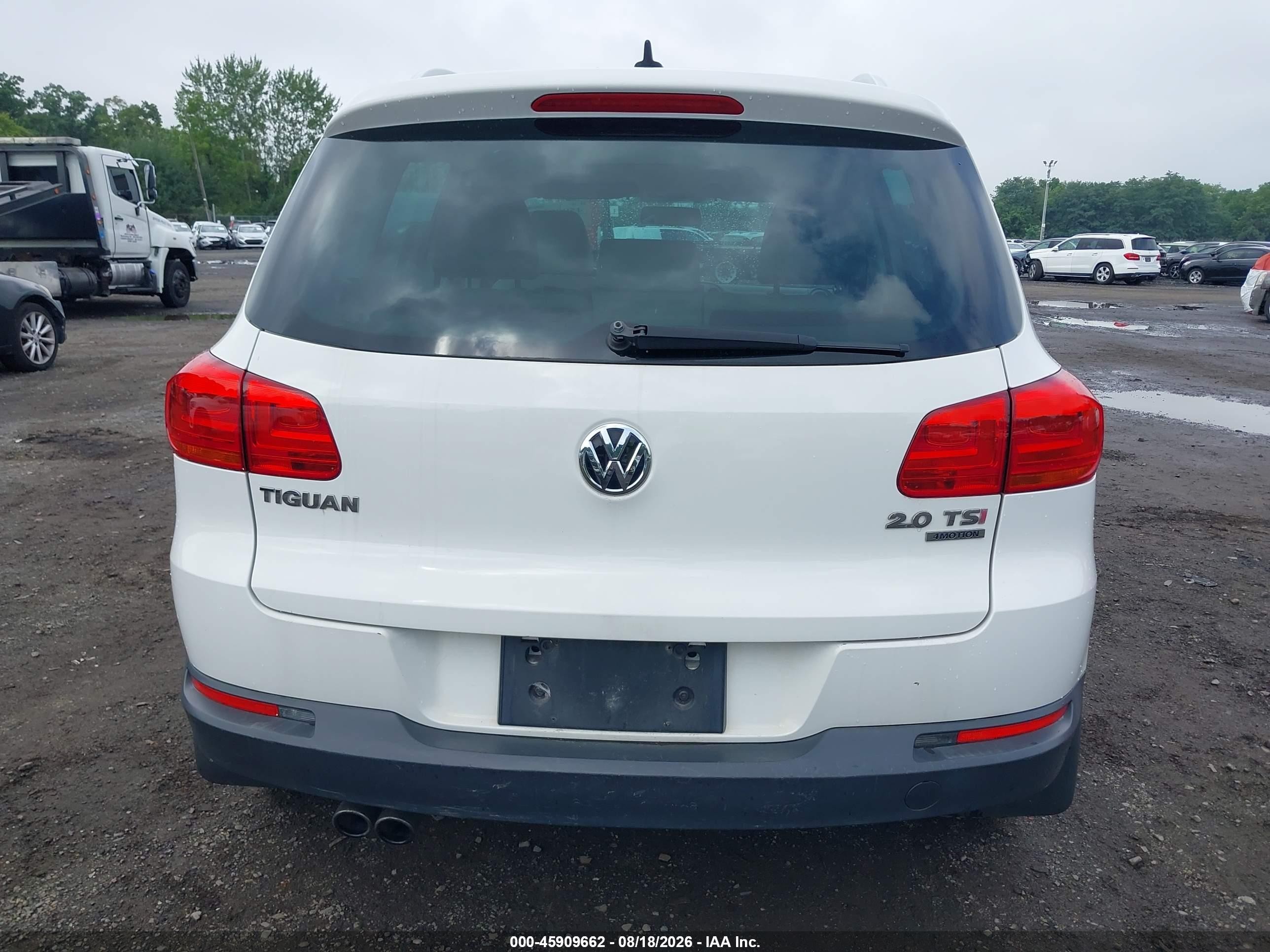 2013 Volkswagen Tiguan Se White vin: WVGBV3AX1DW056311
