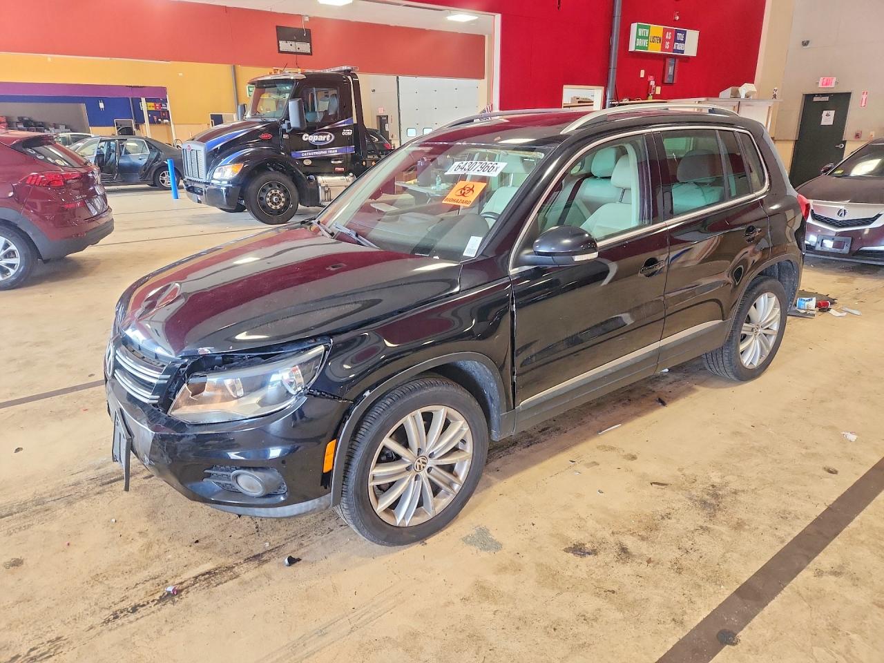 2013 Volkswagen Tiguan S Black vin: WVGBV3AX1DW562415