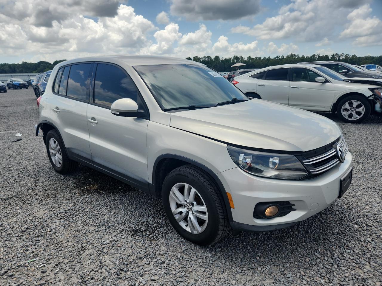 2014 Volkswagen Tiguan S Silver vin: WVGBV3AX1EW527598
