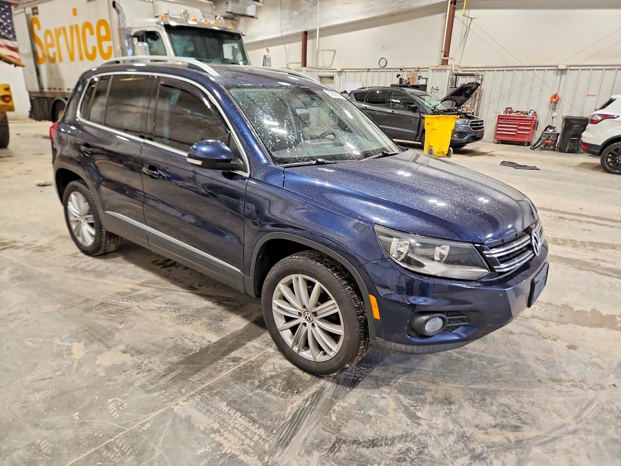 2014 Volkswagen Tiguan S Blue vin: WVGBV3AX1EW598333