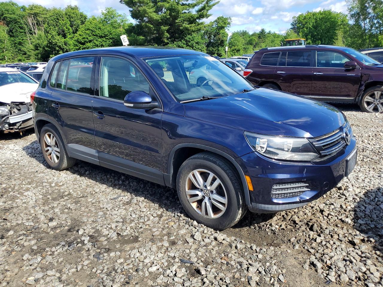 2013 Volkswagen Tiguan Blue vin: WVGBV3AX2DW072226