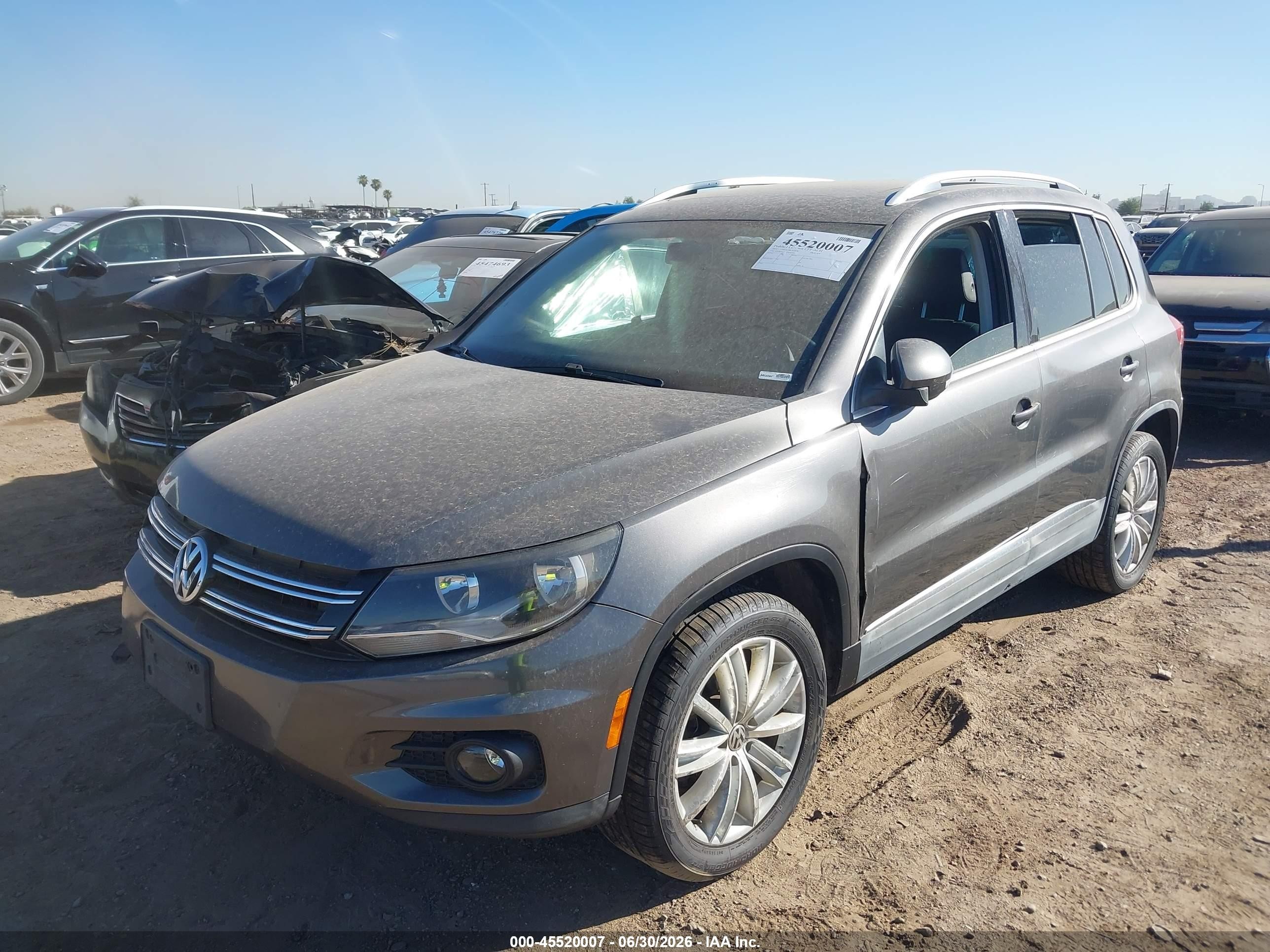 2014 Volkswagen Tiguan Sel Gray vin: WVGBV3AX2EW527254