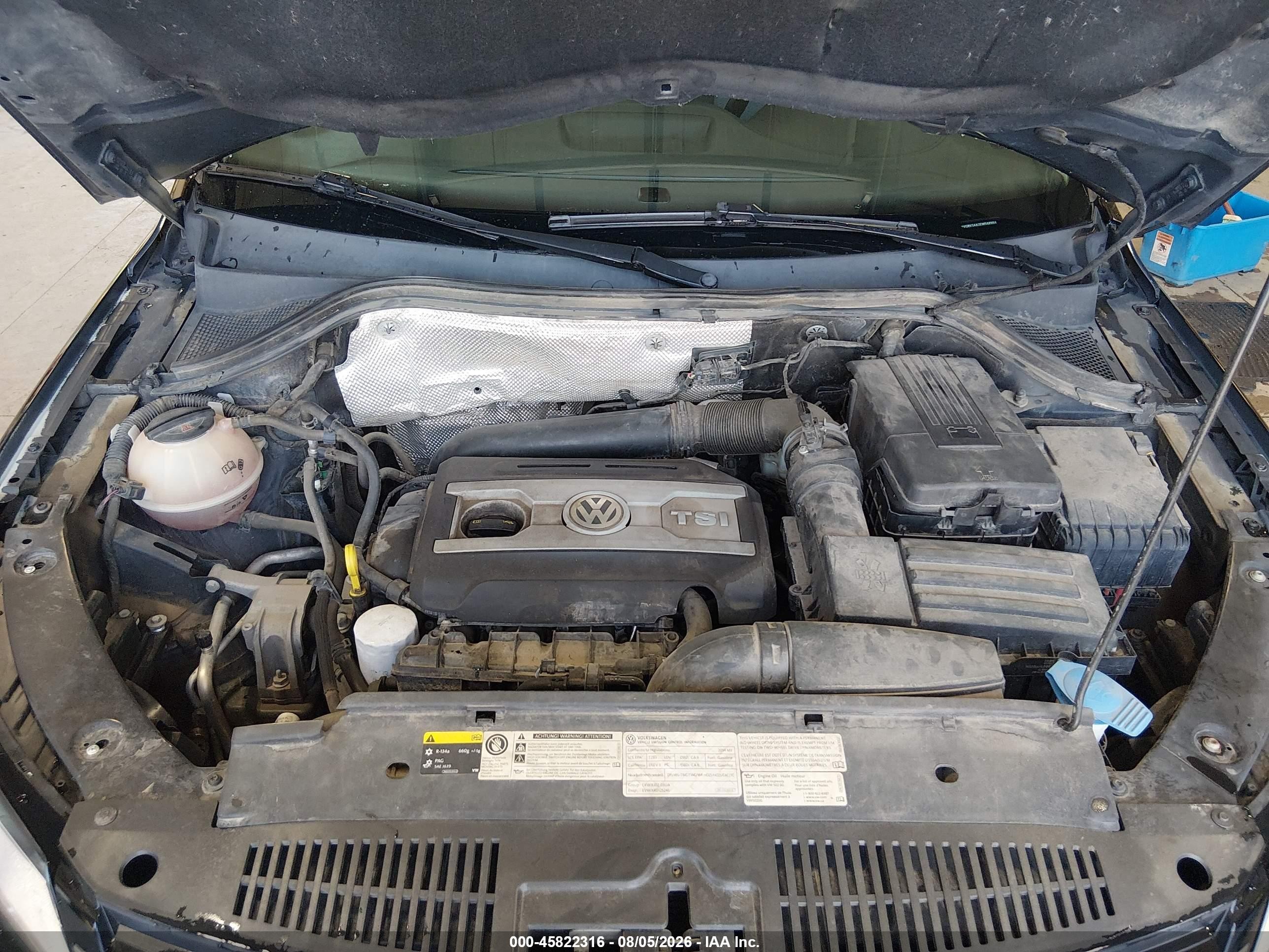 2014 Volkswagen Tiguan Se Черный vin: WVGBV3AX2EW568984