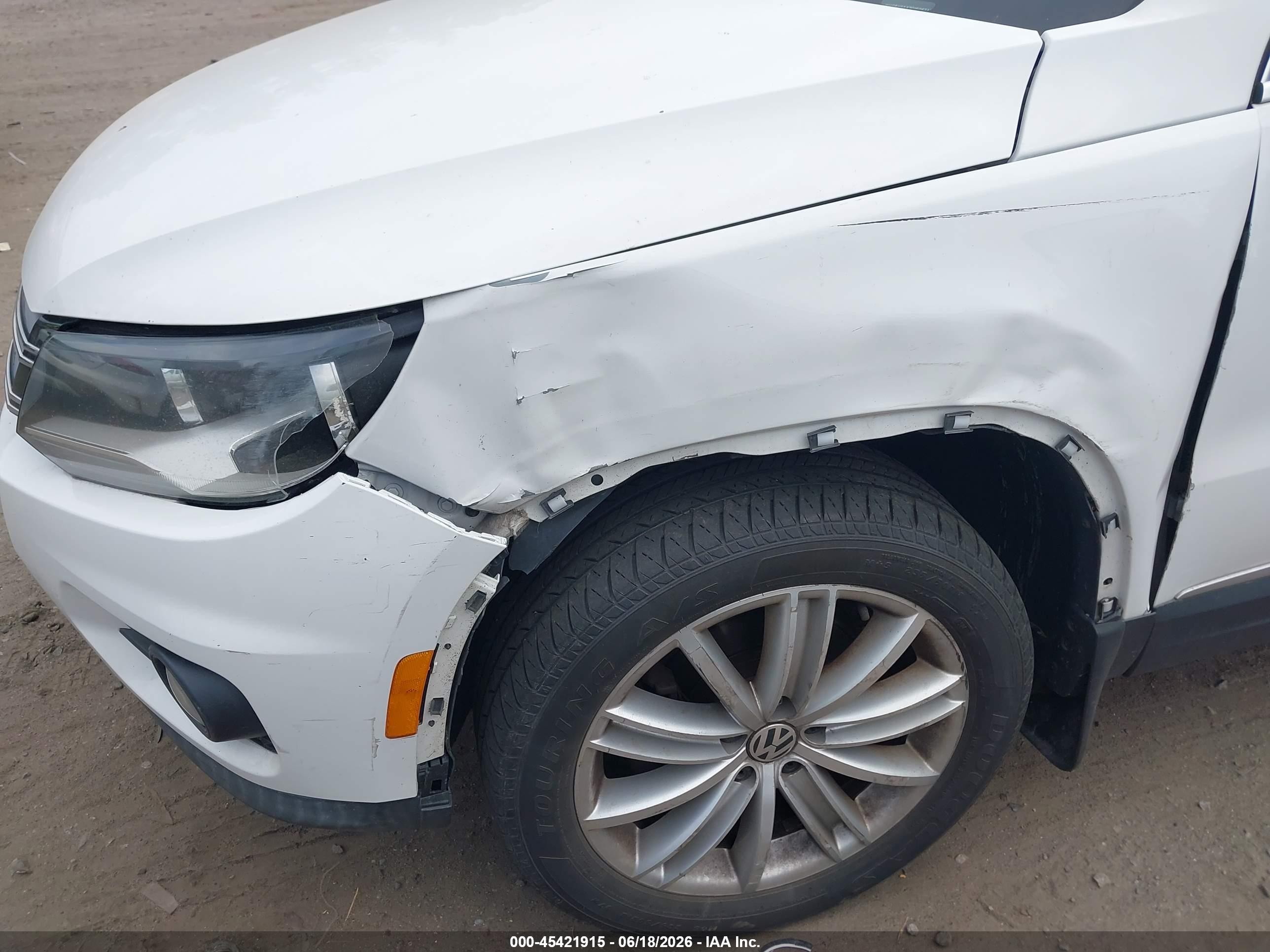 2013 Volkswagen Tiguan Se Белый vin: WVGBV3AX3DW057170