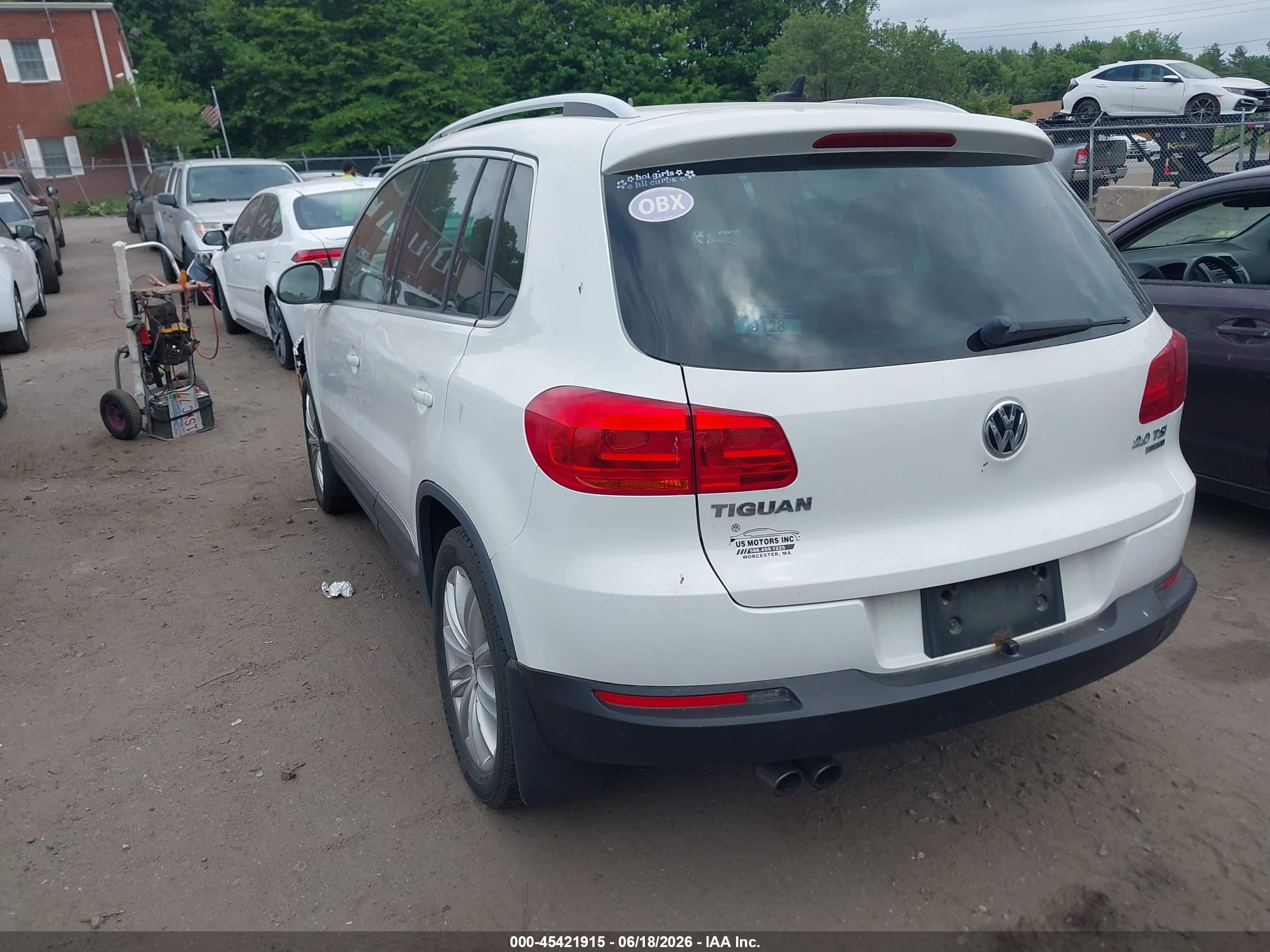 2013 Volkswagen Tiguan Se Белый vin: WVGBV3AX3DW057170