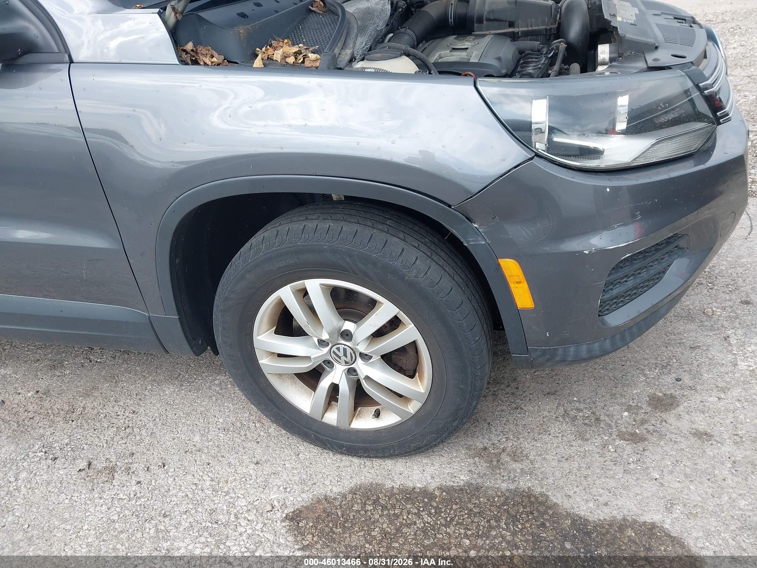 2013 Volkswagen Tiguan S Gray vin: WVGBV3AX3DW592161