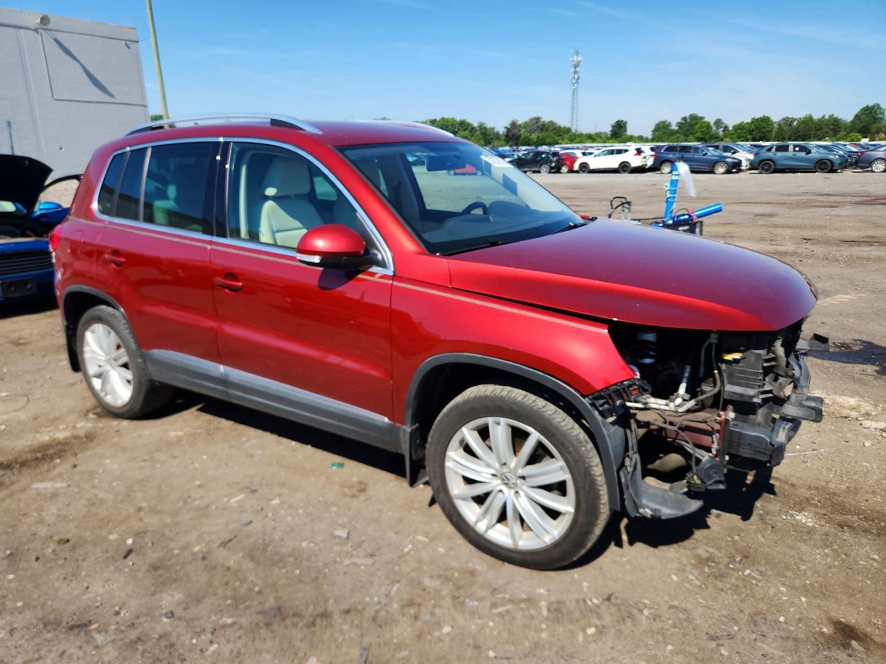 2014 Volkswagen Tiguan S Maroon vin: WVGBV3AX3EW059809