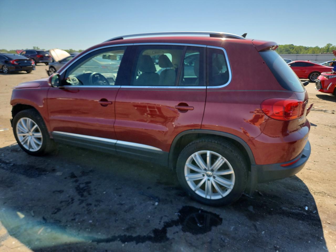 2014 Volkswagen Tiguan S Maroon vin: WVGBV3AX3EW059809