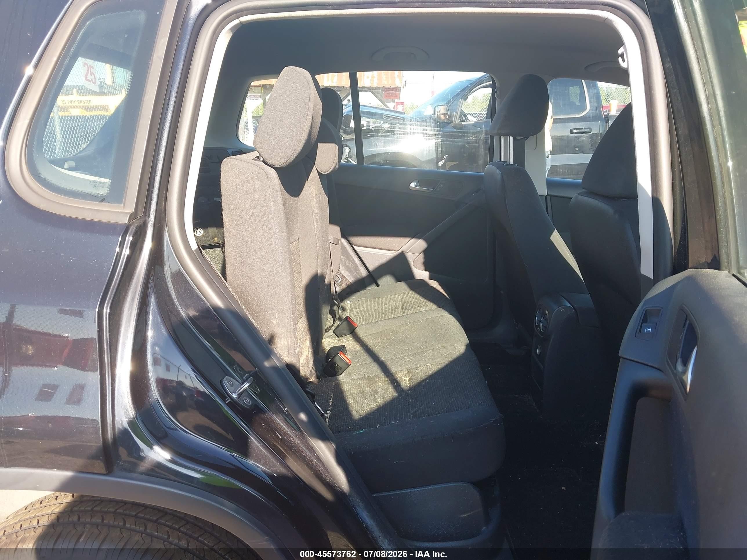 2014 Volkswagen Tiguan S Black vin: WVGBV3AX3EW506218