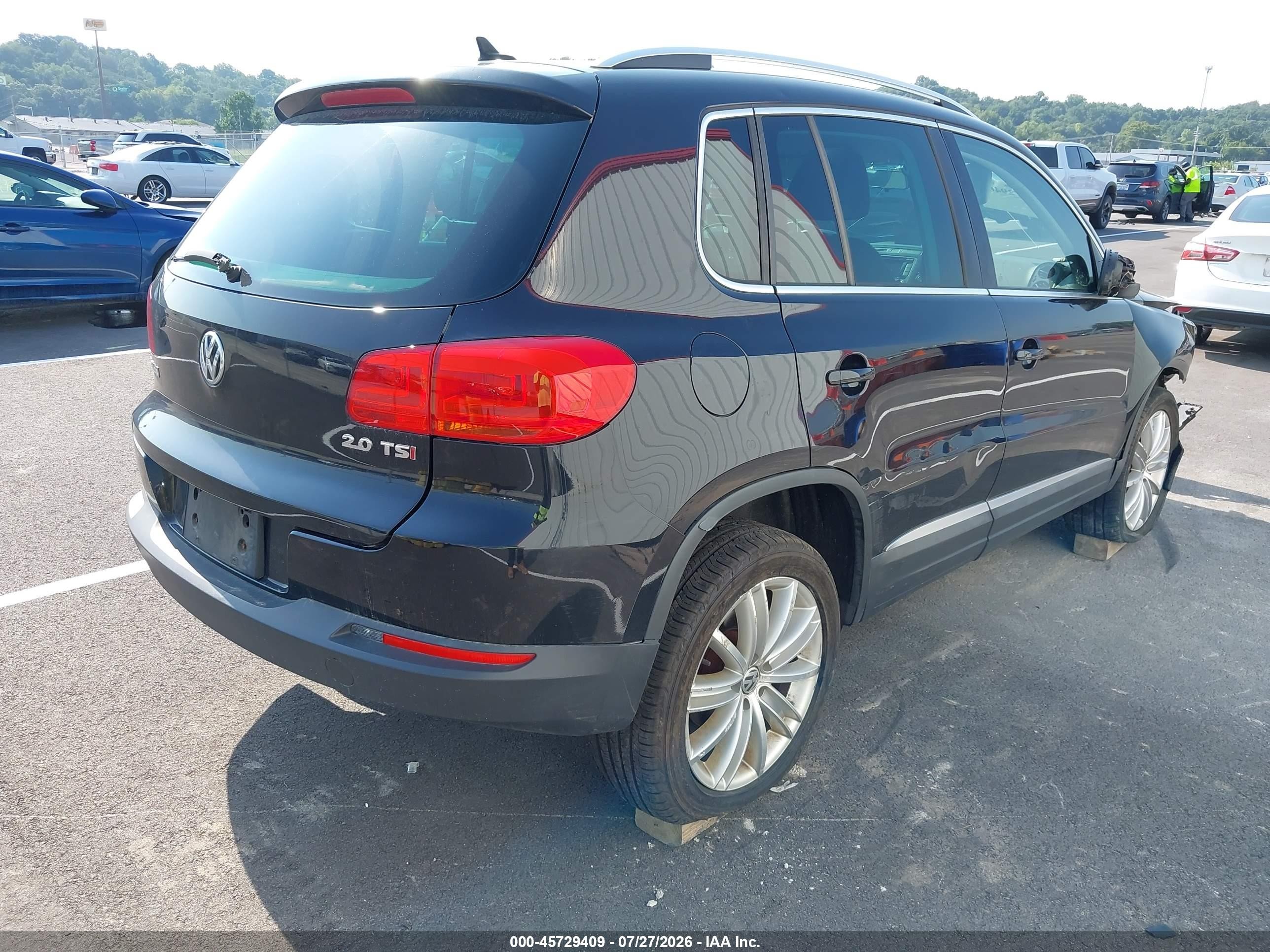 2014 Volkswagen Tiguan Sel Black vin: WVGBV3AX3EW542488