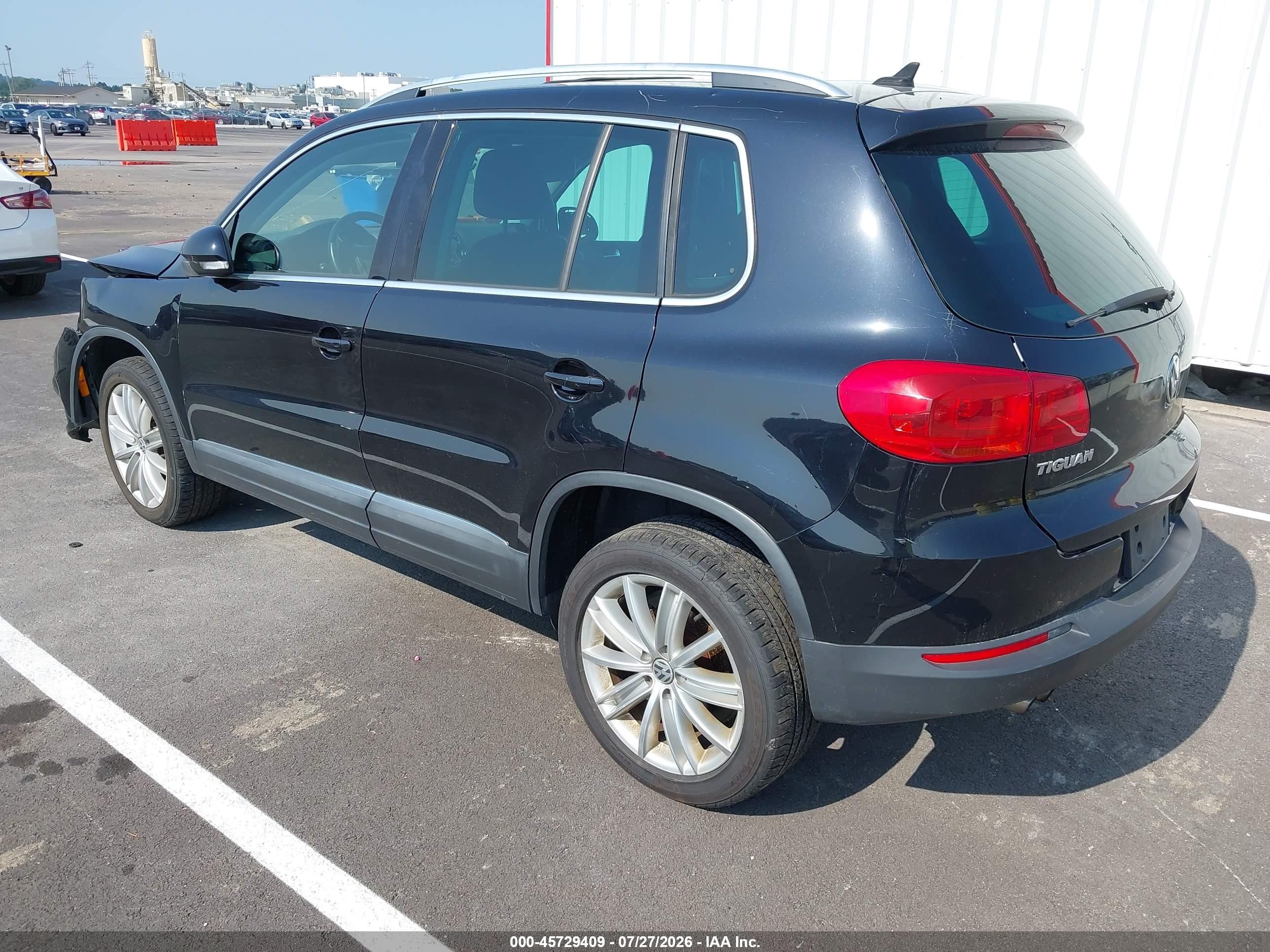 2014 Volkswagen Tiguan Sel Black vin: WVGBV3AX3EW542488