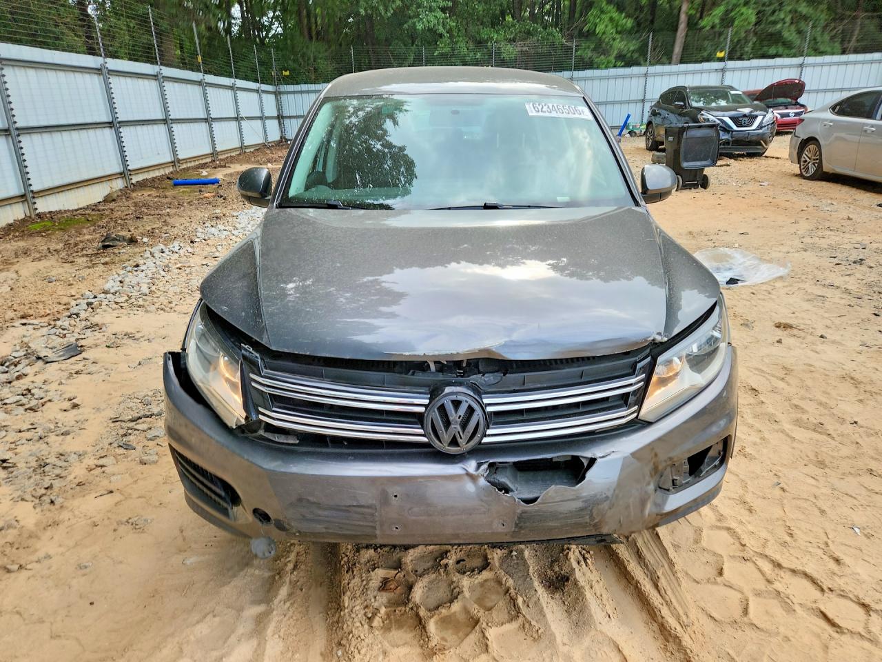 2014 Volkswagen Tiguan S Gray vin: WVGBV3AX3EW550123