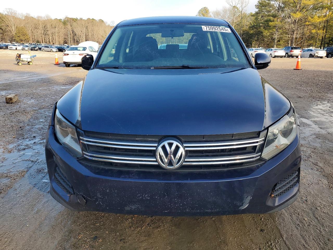 2014 Volkswagen Tiguan S Синий vin: WVGBV3AX3EW560263