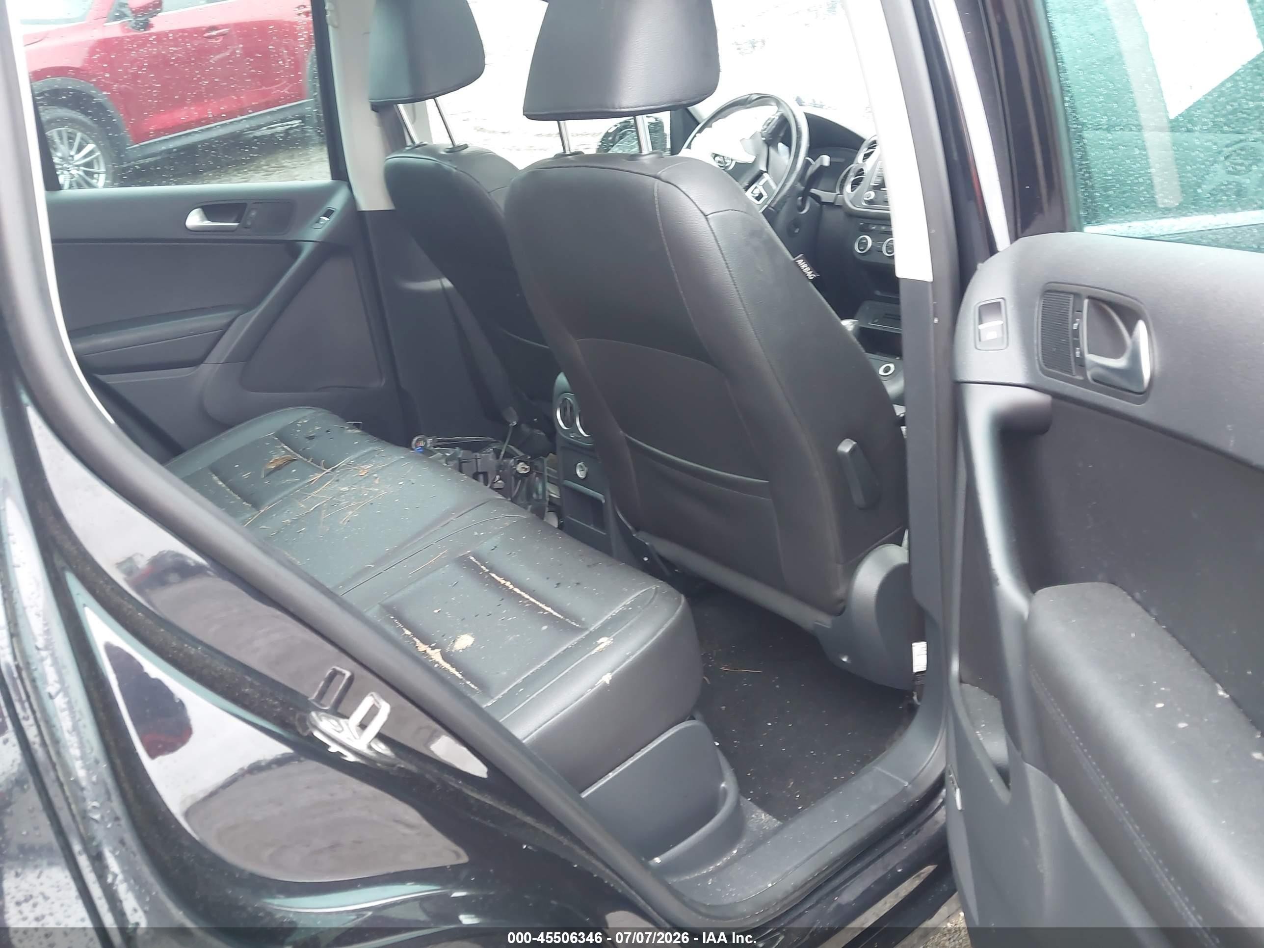 2014 Volkswagen Tiguan Sel Черный vin: WVGBV3AX3EW611664