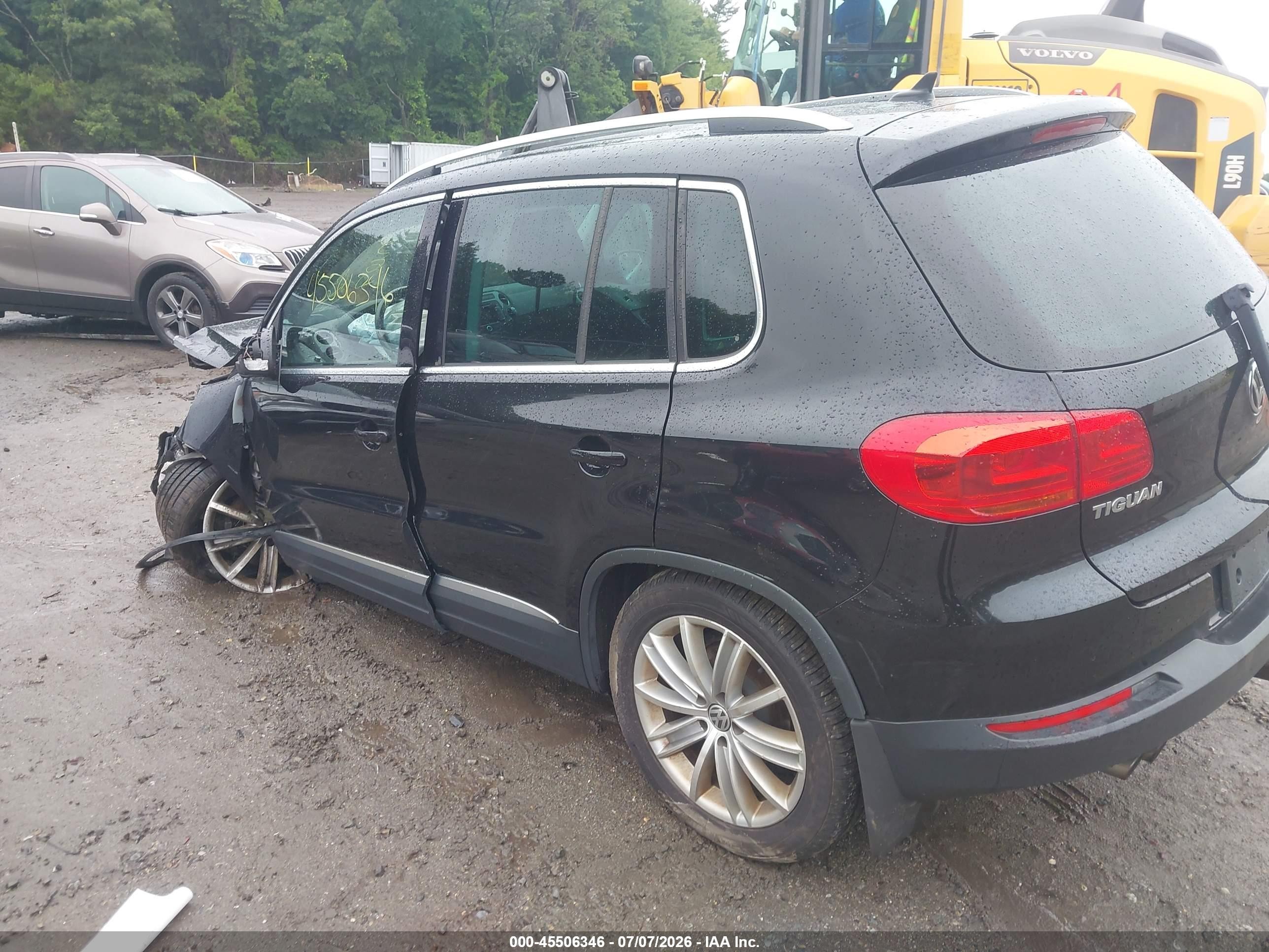 2014 Volkswagen Tiguan Sel Черный vin: WVGBV3AX3EW611664