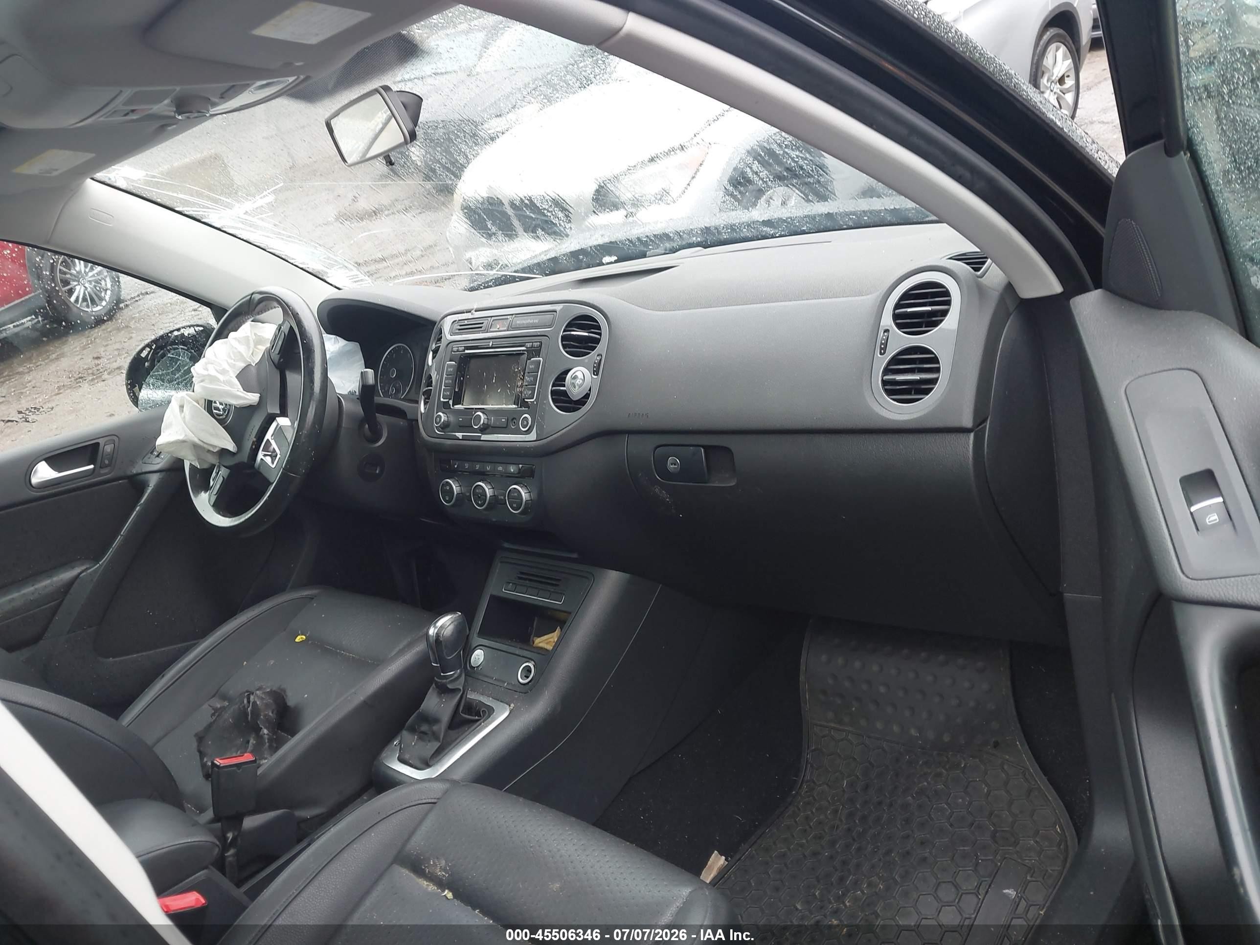 2014 Volkswagen Tiguan Sel Черный vin: WVGBV3AX3EW611664