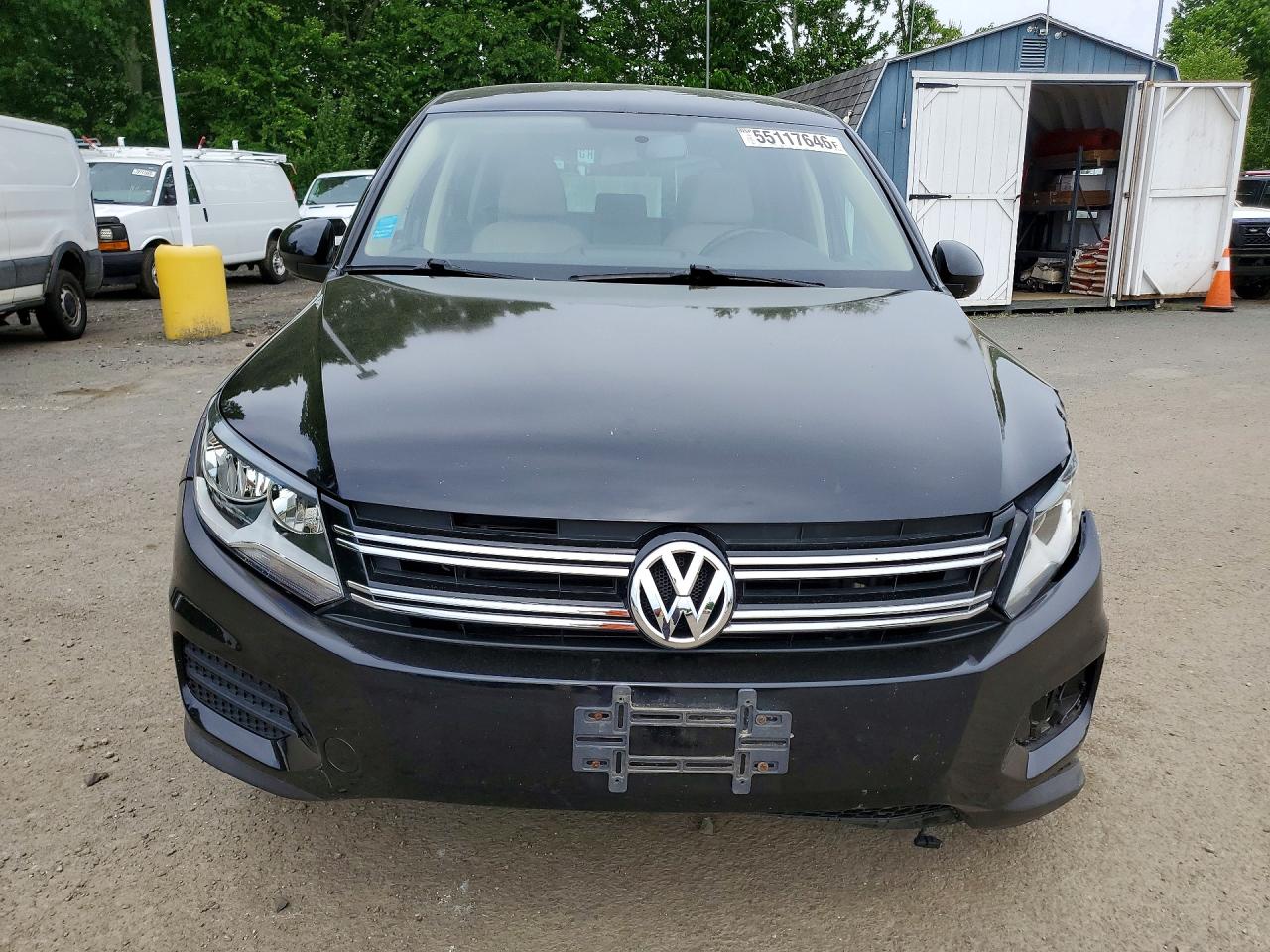 2014 Volkswagen Tiguan S Black vin: WVGBV3AX4EW526753