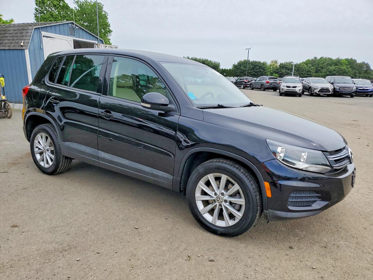 2014 Volkswagen Tiguan S Black vin: WVGBV3AX4EW526753
