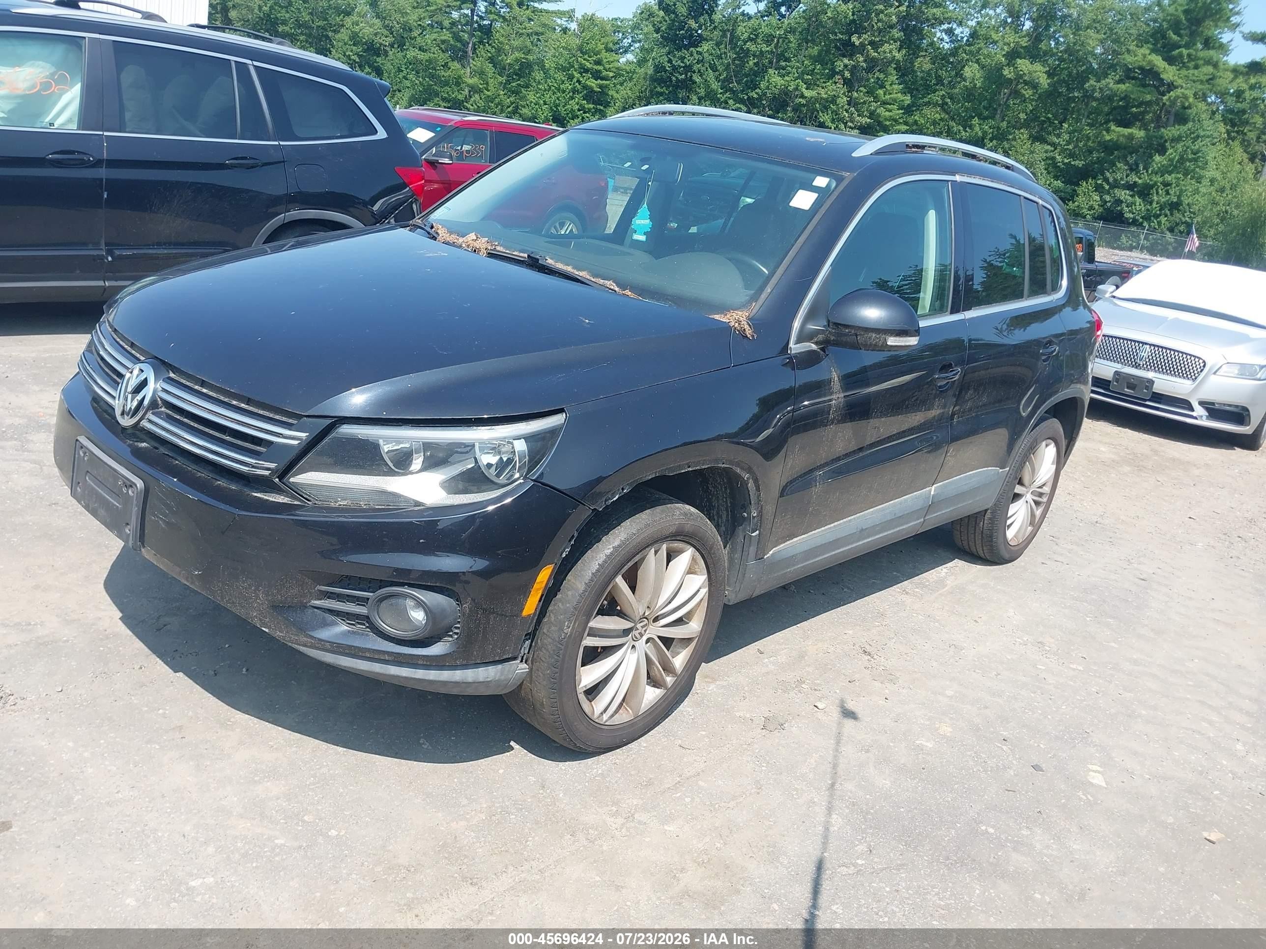 2014 Volkswagen Tiguan Sel Black vin: WVGBV3AX4EW562121