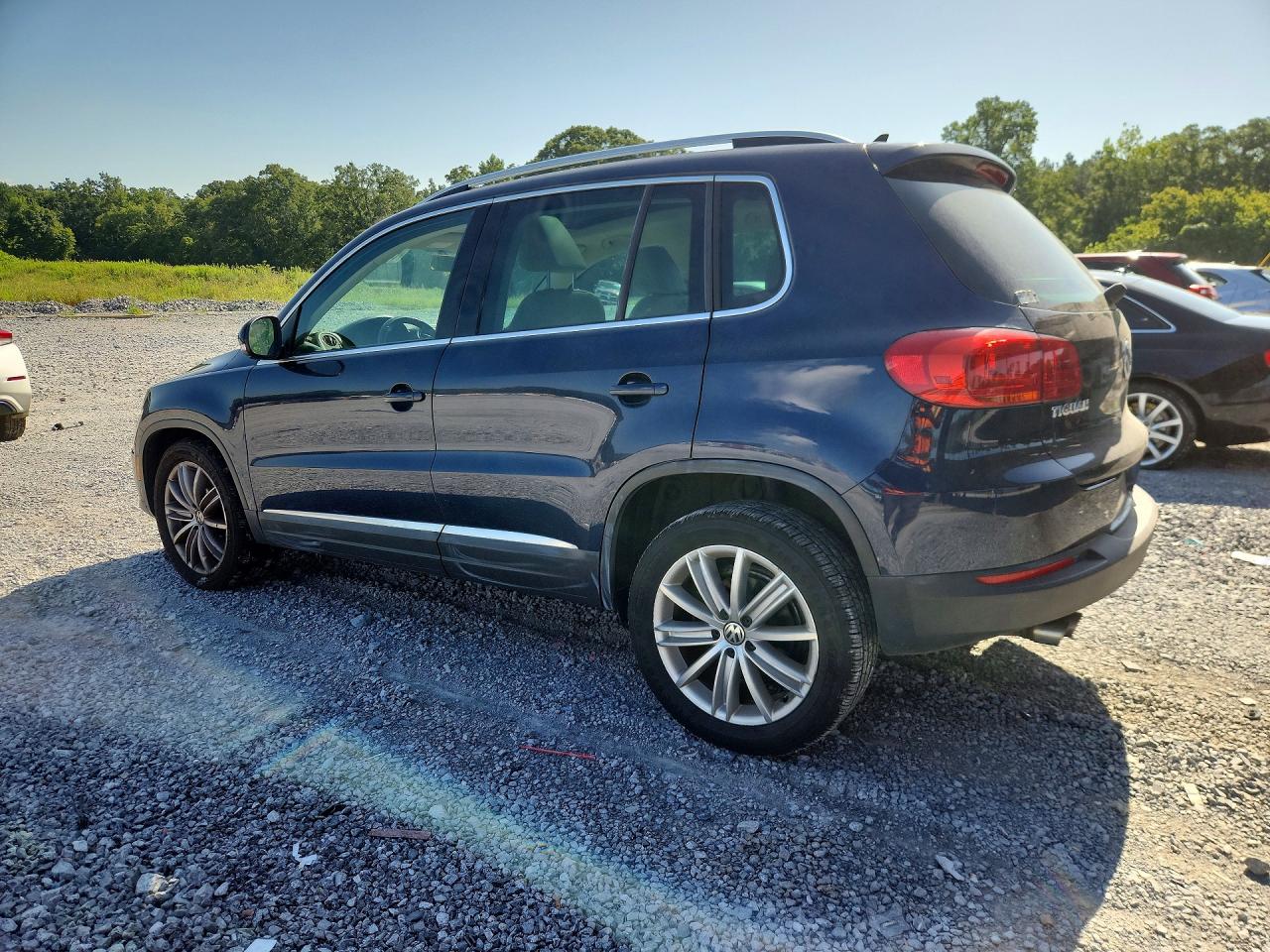 2014 Volkswagen Tiguan S Blue vin: WVGBV3AX4EW565391