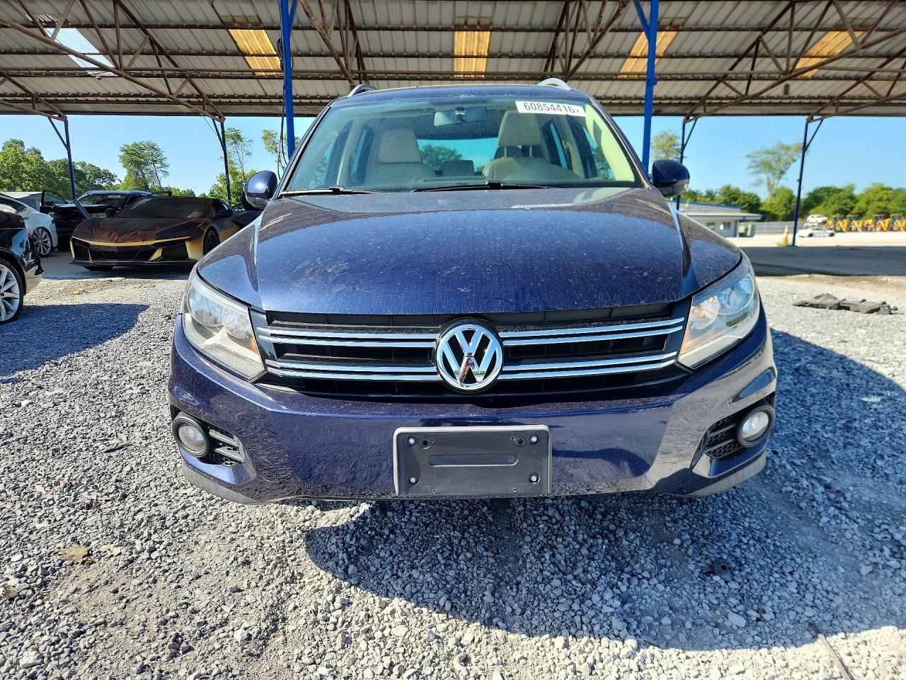 2014 Volkswagen Tiguan S Blue vin: WVGBV3AX4EW565391
