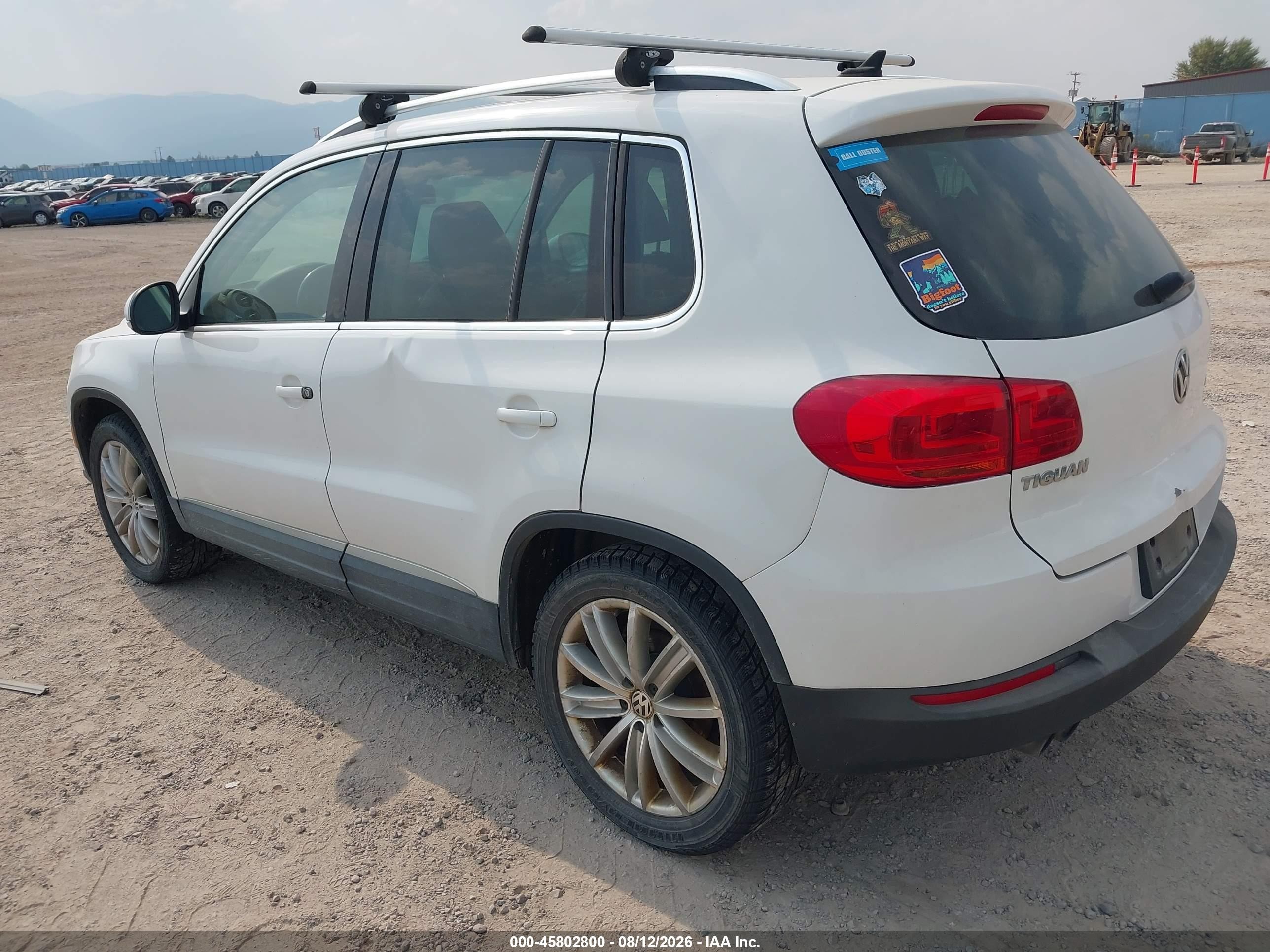 2013 Volkswagen Tiguan Se White vin: WVGBV3AX5DW082765