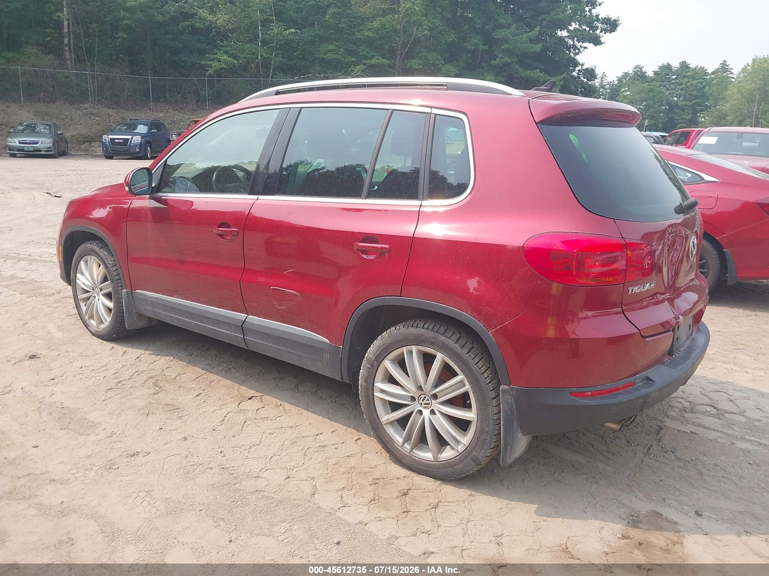2013 Volkswagen Tiguan Se Red vin: WVGBV3AX5DW099212