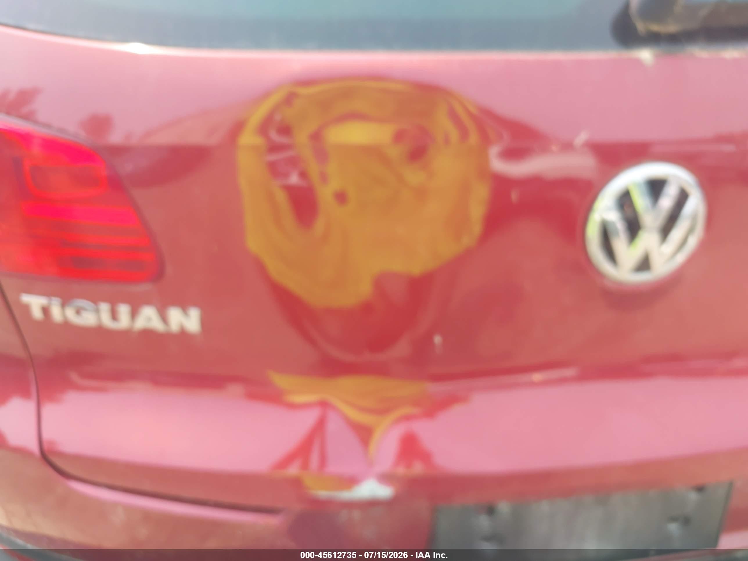 2013 Volkswagen Tiguan Se Red vin: WVGBV3AX5DW099212