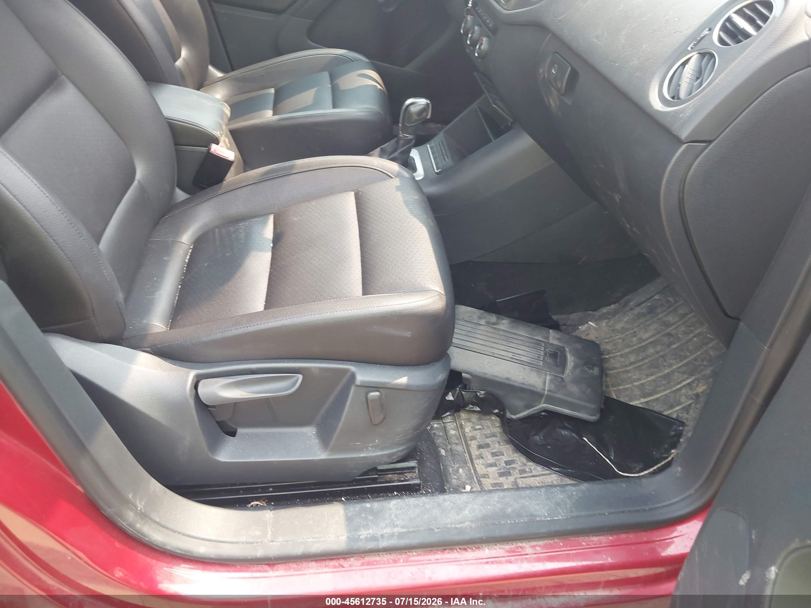 2013 Volkswagen Tiguan Se Red vin: WVGBV3AX5DW099212