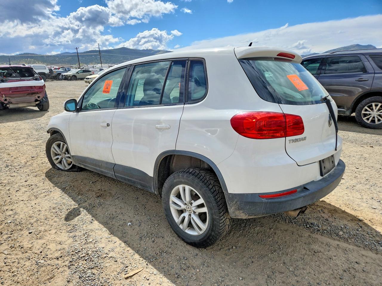 2013 Volkswagen Tiguan S Белый vin: WVGBV3AX5DW569867