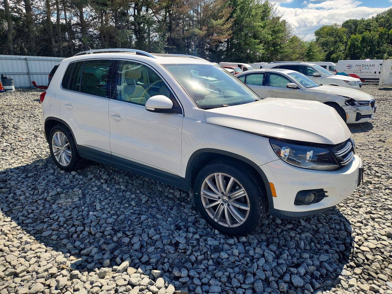 2013 Volkswagen Tiguan S White vin: WVGBV3AX5DW597183