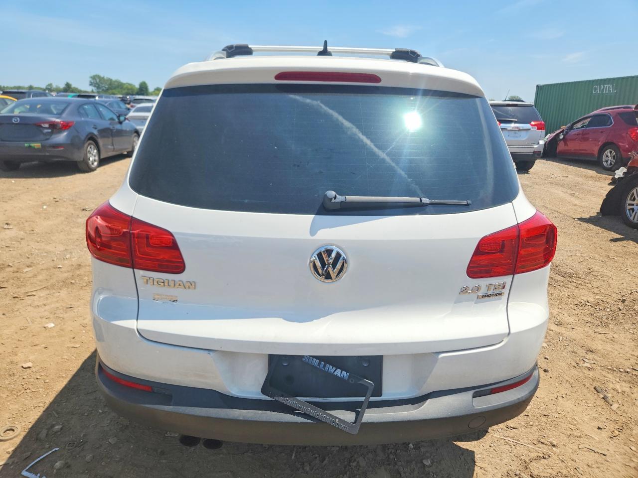 2014 Volkswagen Tiguan S Белый vin: WVGBV3AX5EW526812